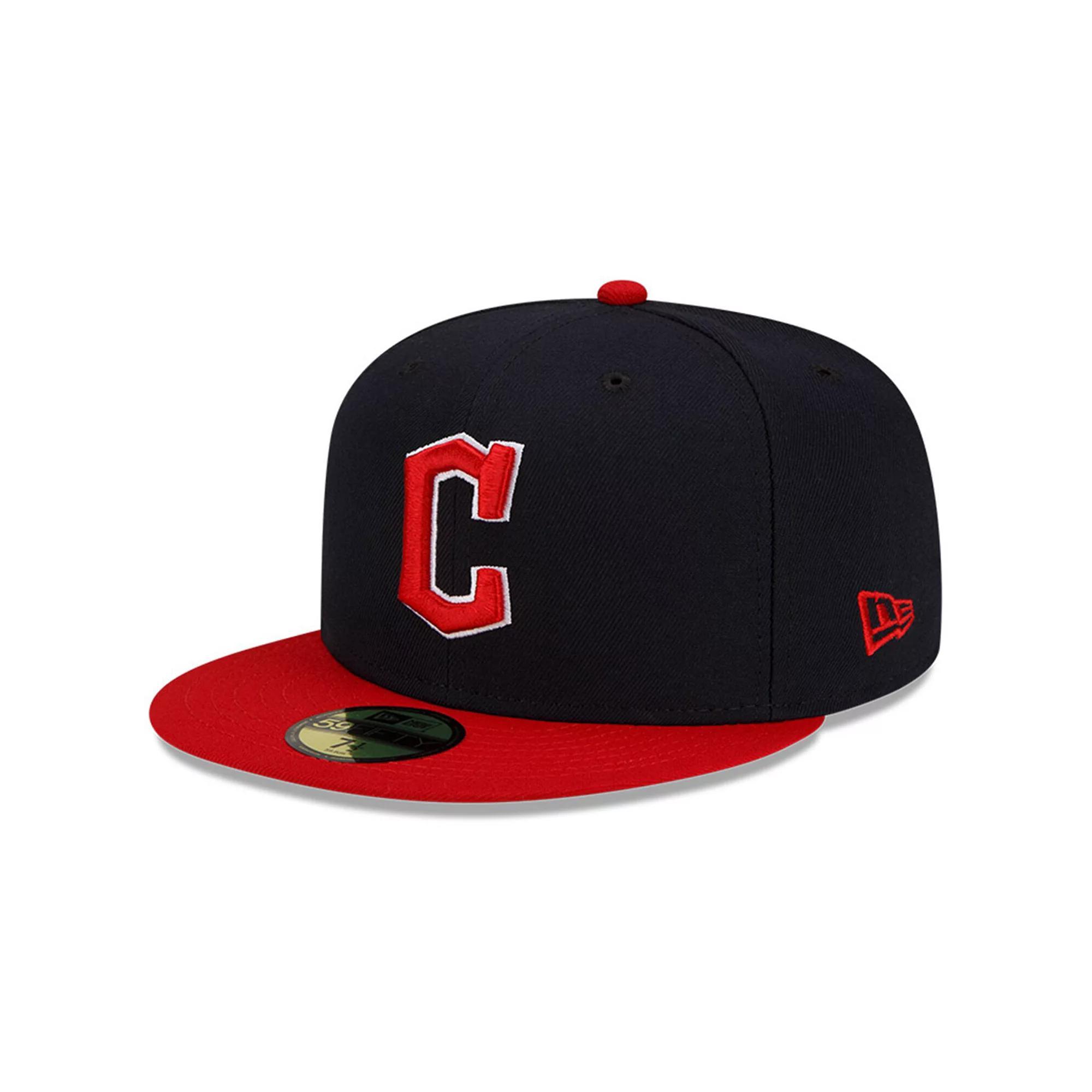 Men's New Era Navy/Red Cleveland Guardians Authentic Collection On-Field 59FIFTY Fitted Hat, Size: 7 7/8, Grd Blue Product Image