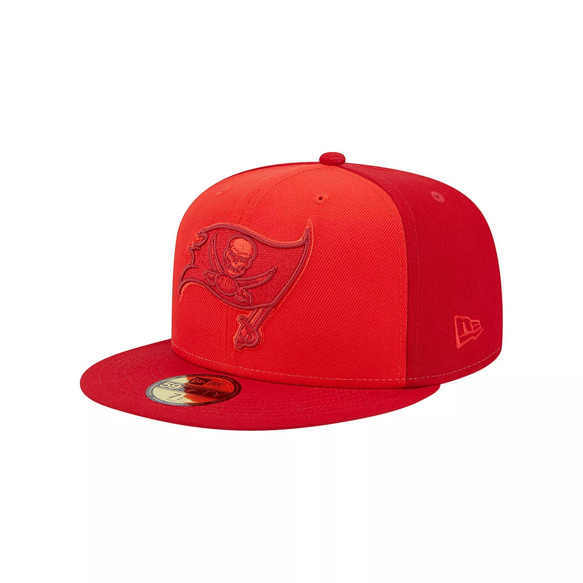 Men's New Era  Red Tampa Bay Buccaneers Tri-Tone 59FIFTY Fitted Hat, Size: 7 1/8 Product Image
