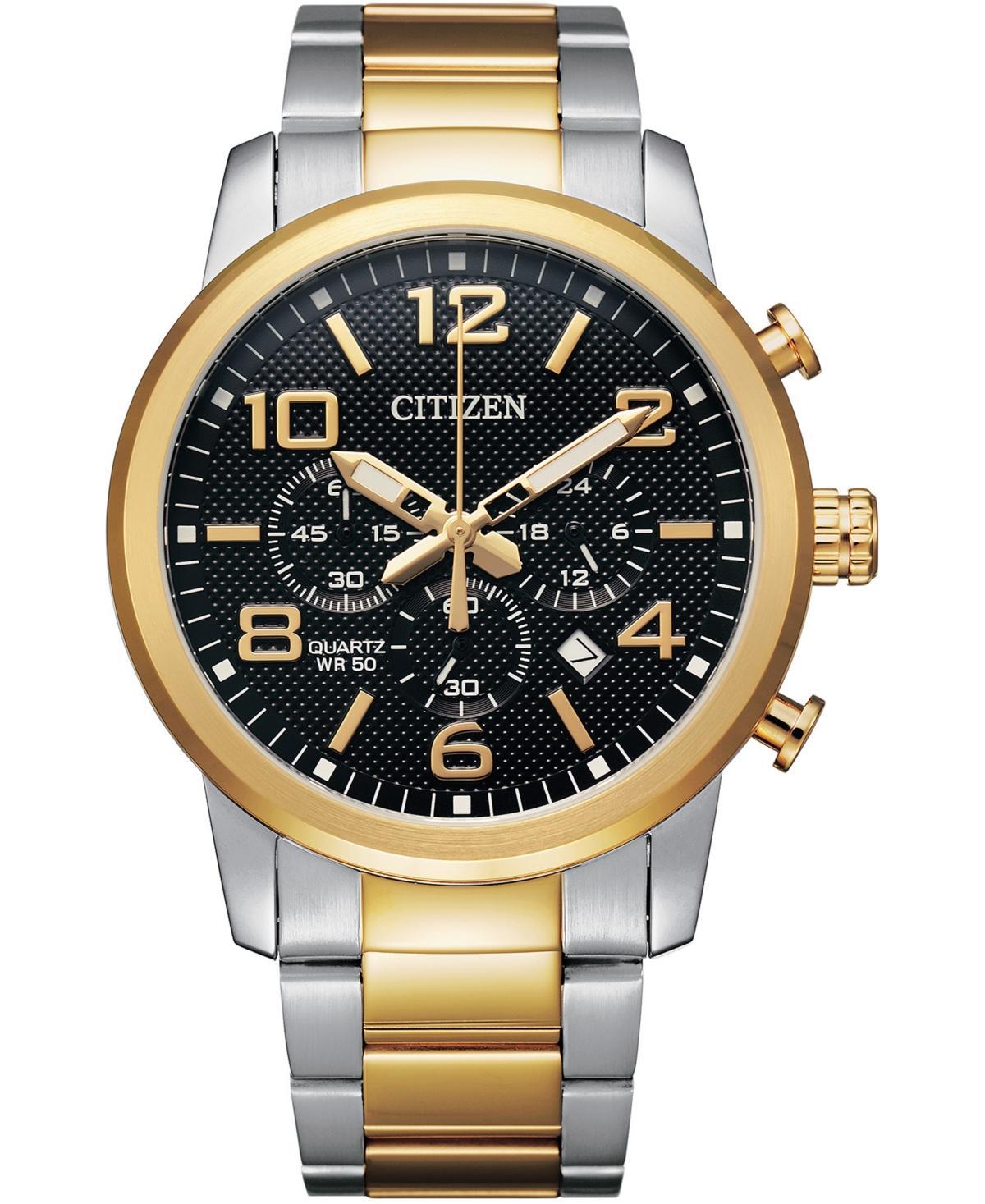 Citizen Mens Two Tone Stainless Steel Chronograph Watch - AN8054-50E Product Image