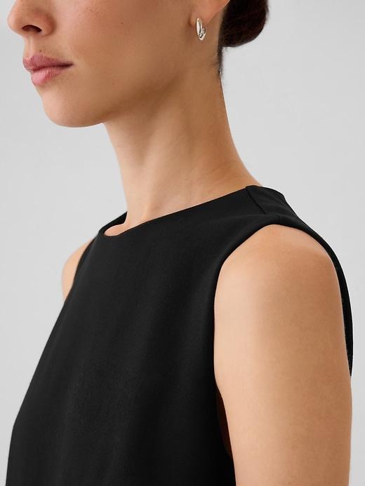 Vegan Leather Mini Shift Dress Product Image