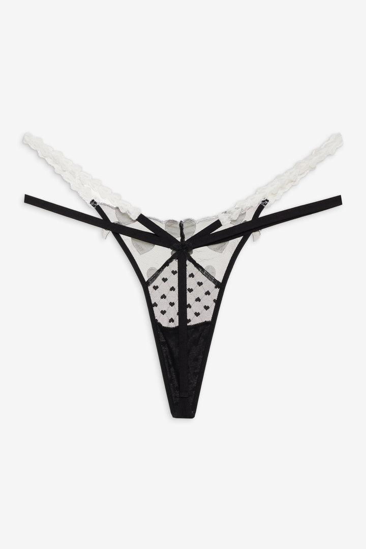 Mia Thong Panty — Black Product Image