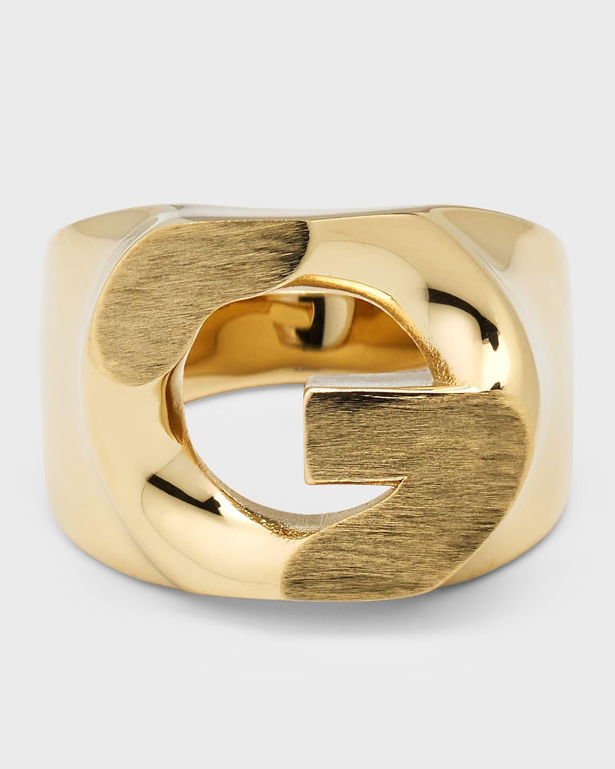 G Chain Signet Ring, Golden Product Image