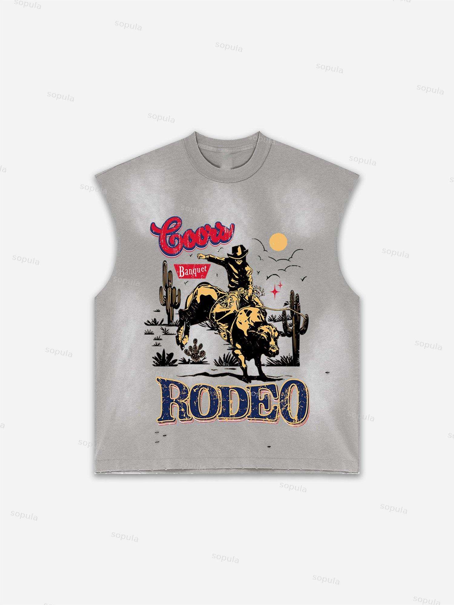 Men's Washed Richer Than My Opps Vintage Abstract Man Graphic Tank Top Product Image