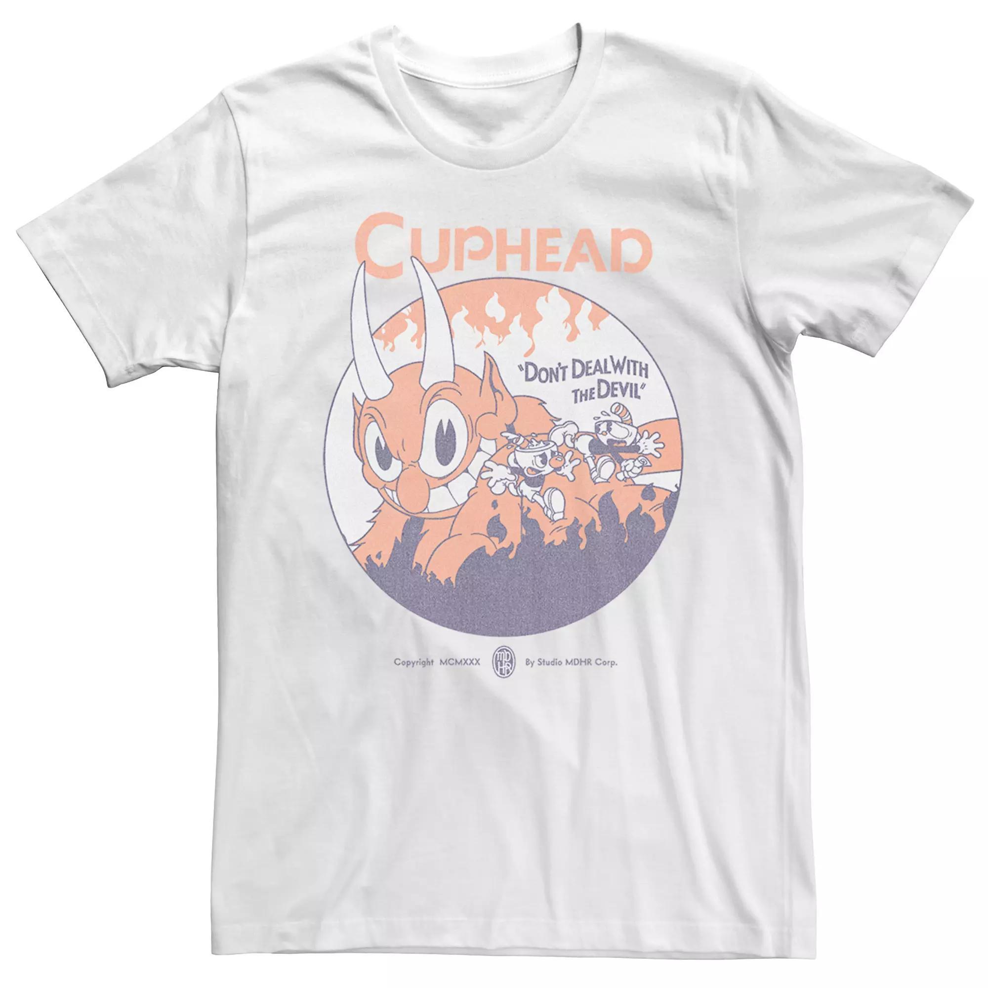 Men's Cuphead Beware Tee, Size: Medium, White Product Image