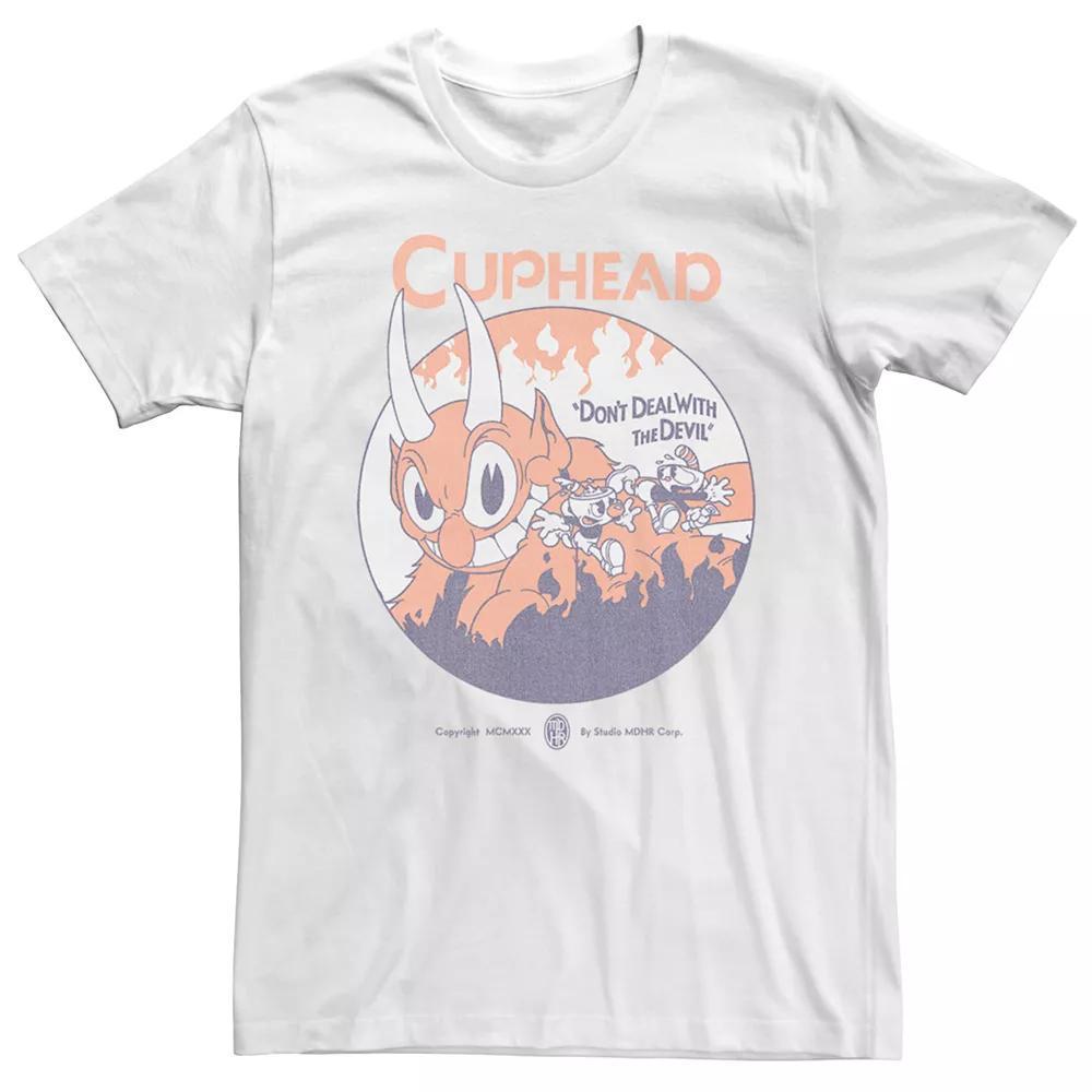 Men's Cuphead Beware Tee, Size: Medium, White Product Image