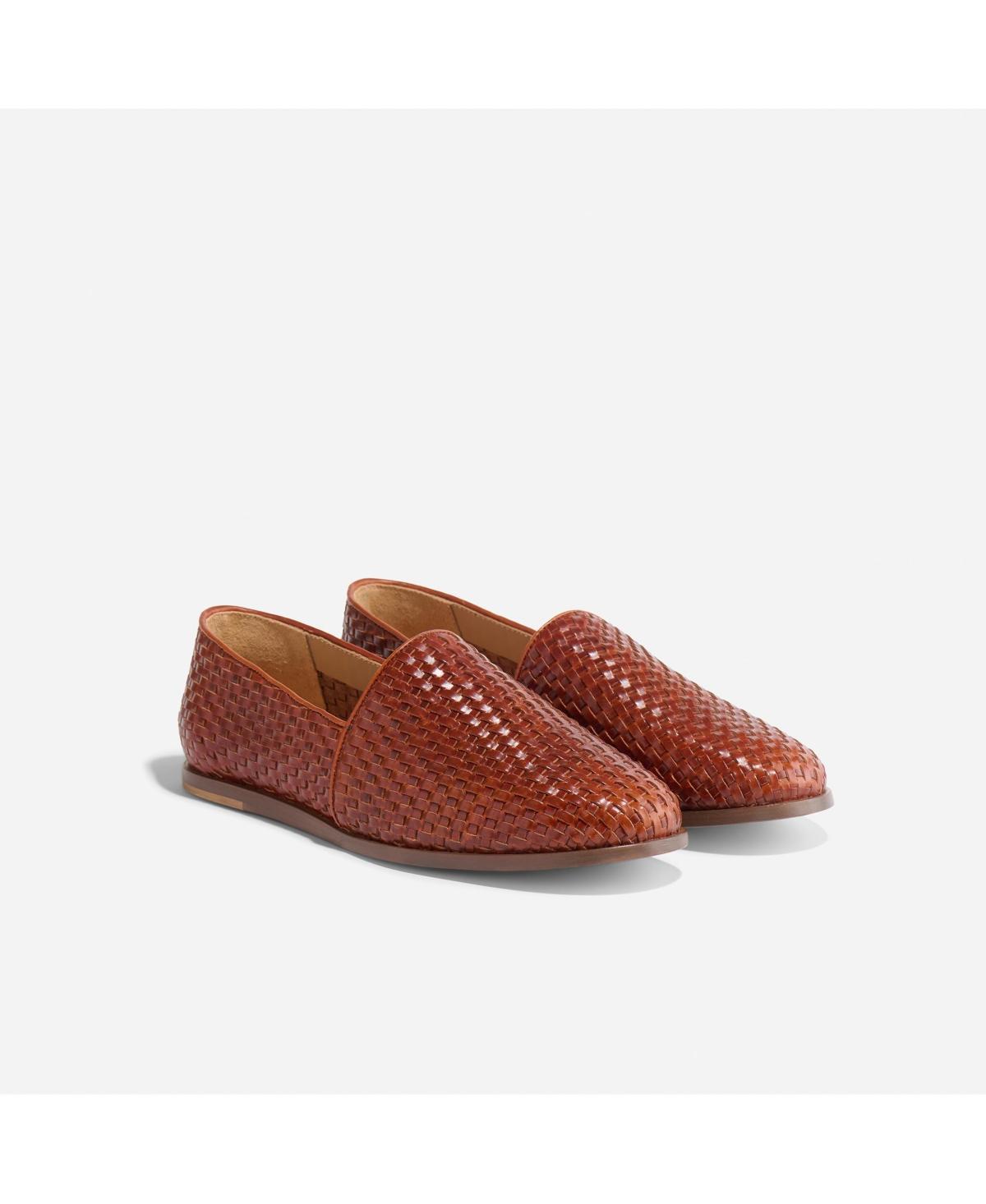 Nisolo Alejandro Woven Slip On (Brandy) Men's Lace Up Wing Tip Shoes Product Image