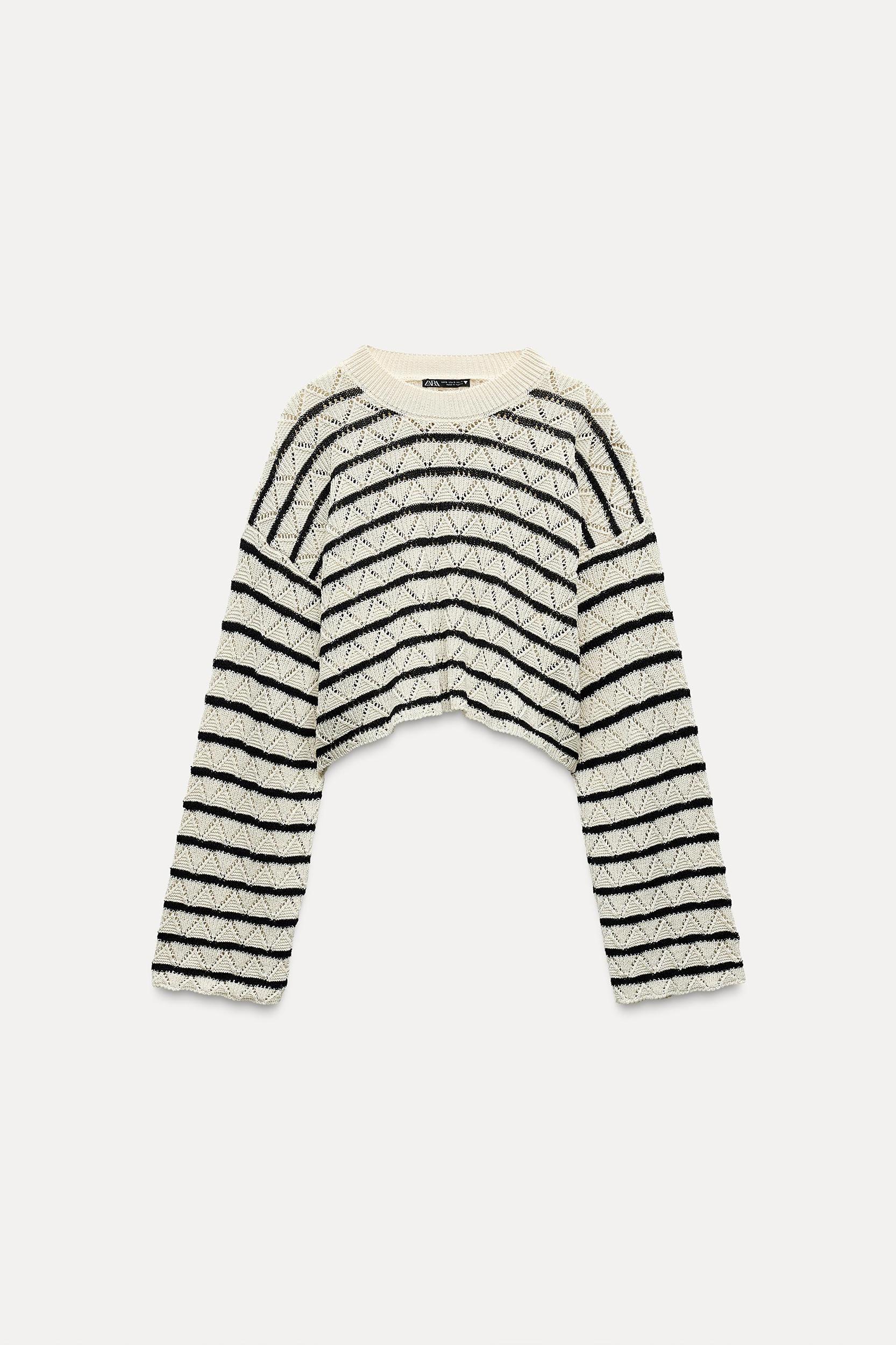 STRIPED CROCHETED TOP Product Image