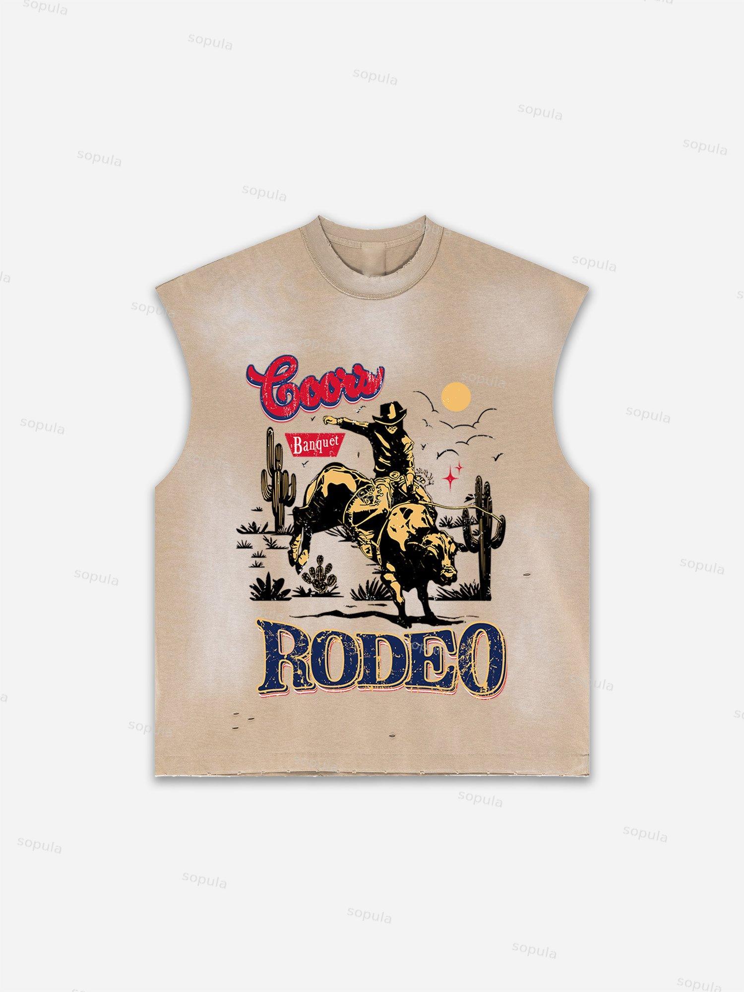 Men's Washed Richer Than My Opps Vintage Abstract Man Graphic Tank Top Product Image
