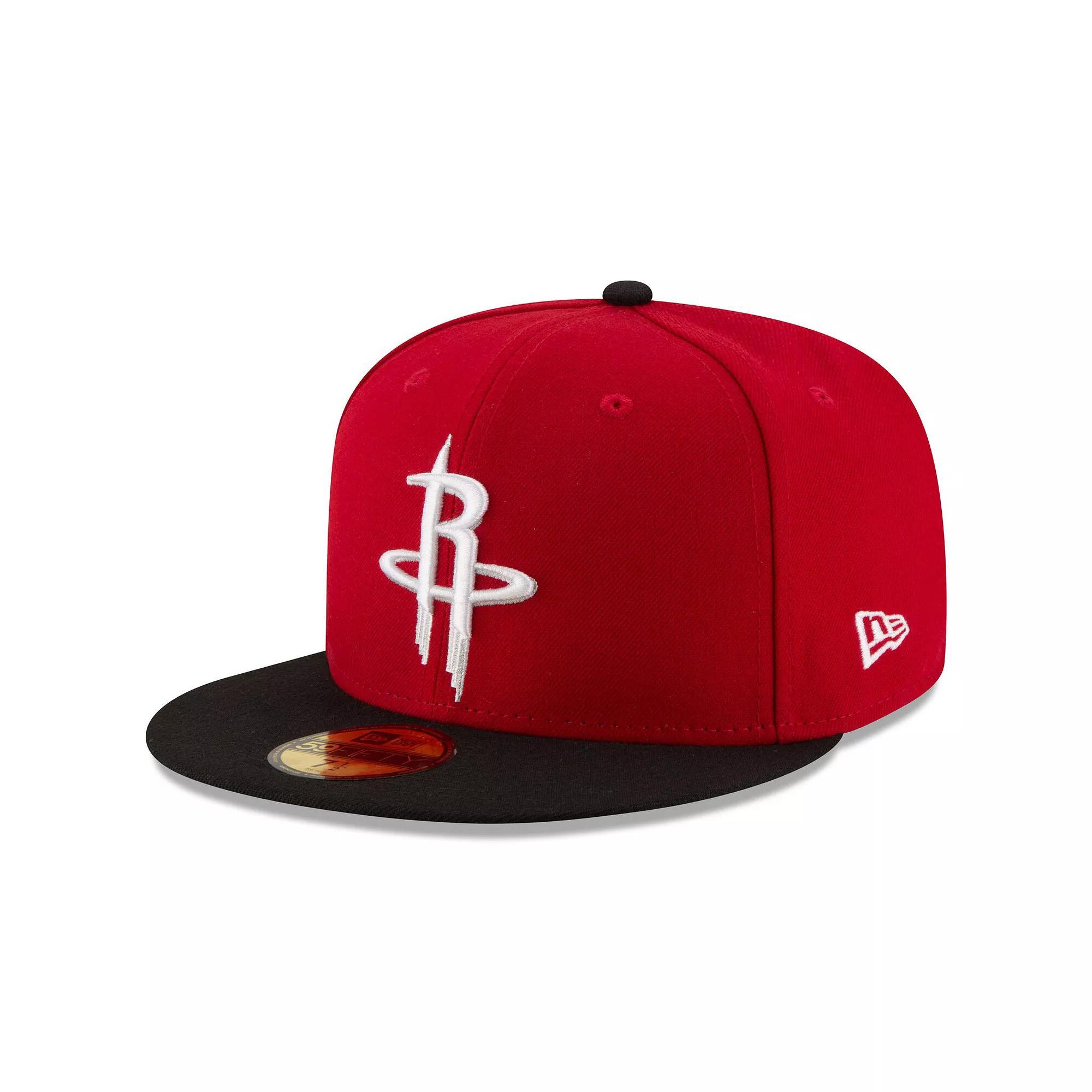 Men's New Era Red/Black Houston Rockets Official Team Color 2Tone 59FIFTY Fitted Hat, Size: 7 3/8 Product Image