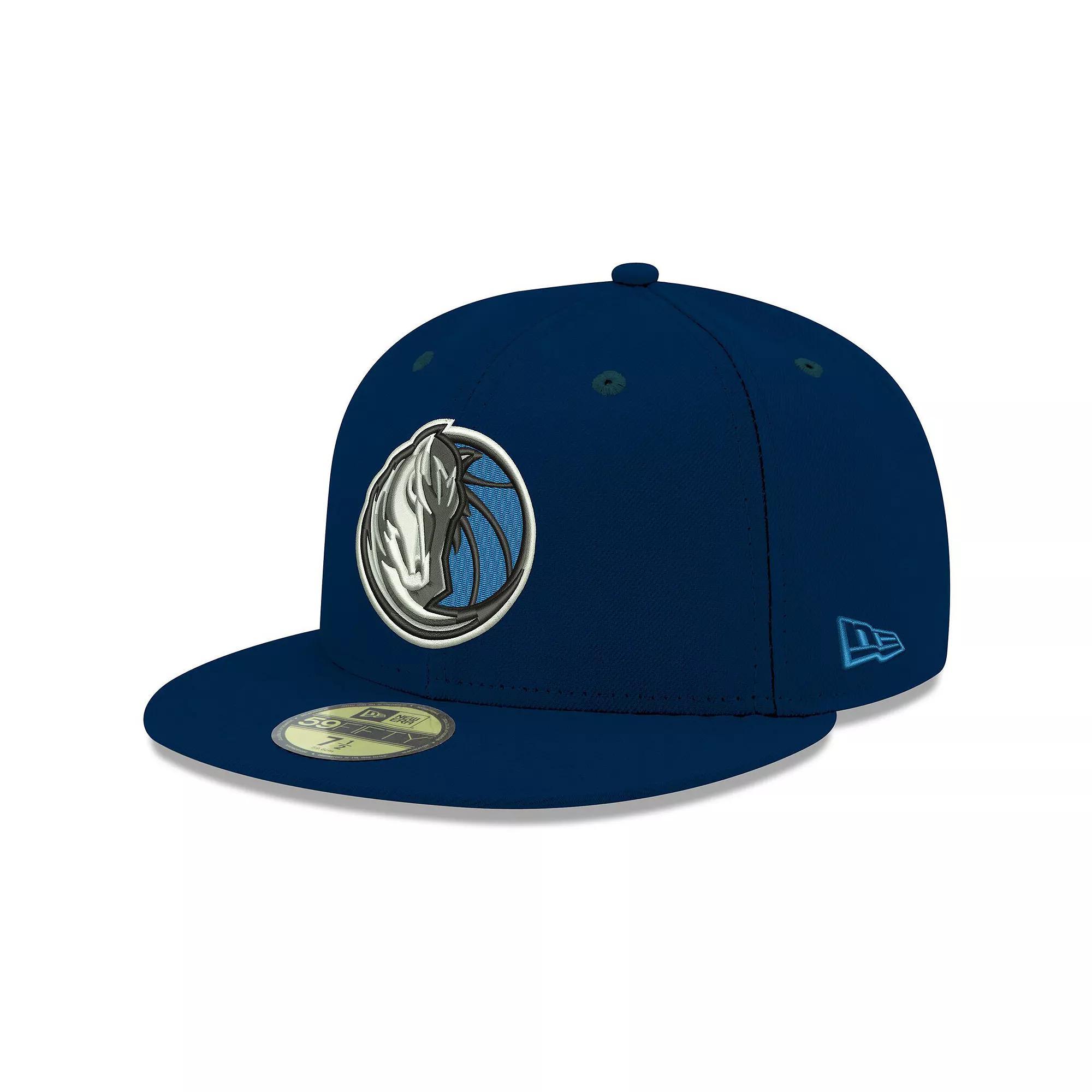 Men's New Era Navy Dallas Mavericks Official Team Color 59FIFTY Fitted Hat, Size: 7 3/4, Blue Product Image