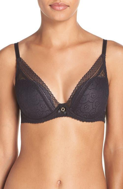 Festivite Lace Plunge Bra, Bright Pink Product Image