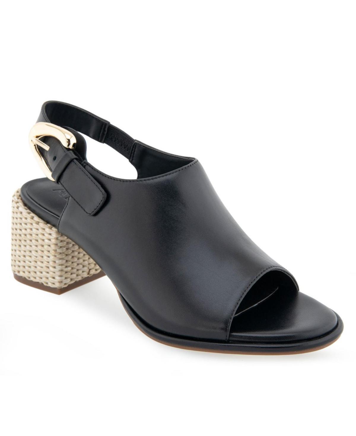 Aerosoles Nora Women's Leather Dress Sandals, Size: 9.5, Black Leather Product Image