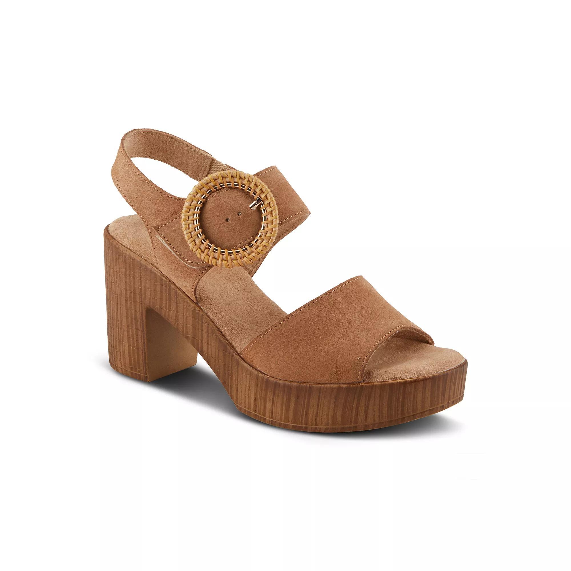 Spring Step Gamona Women's Cork Heeled Sandals, Size: 39, Suede Product Image