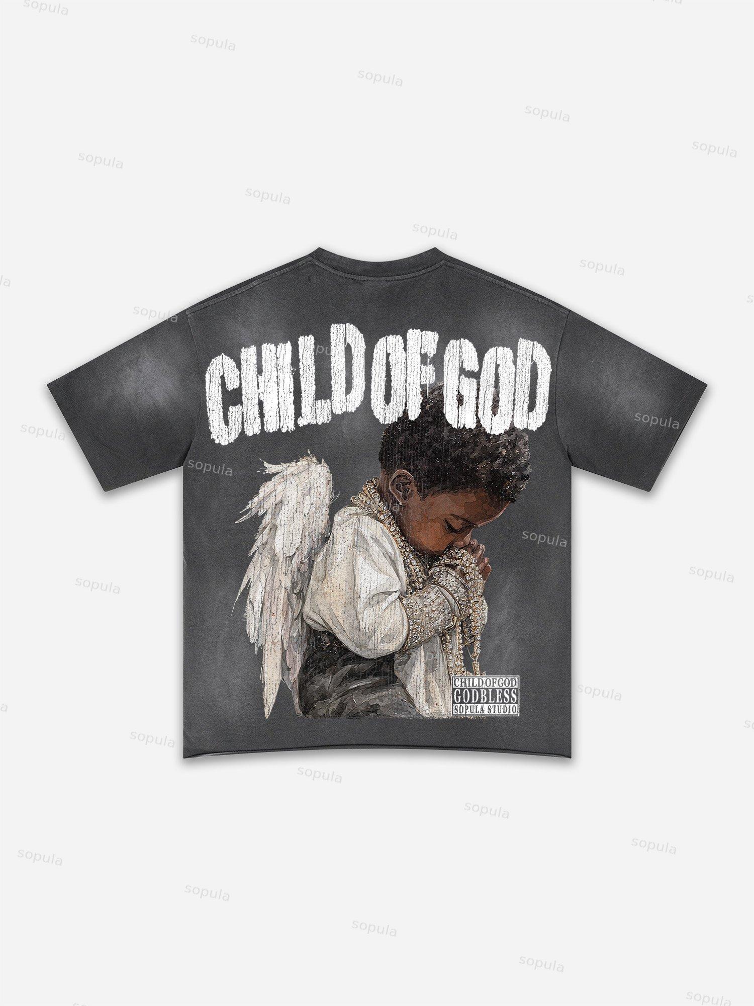 Lips Graphic Print Washed T-shirt Product Image