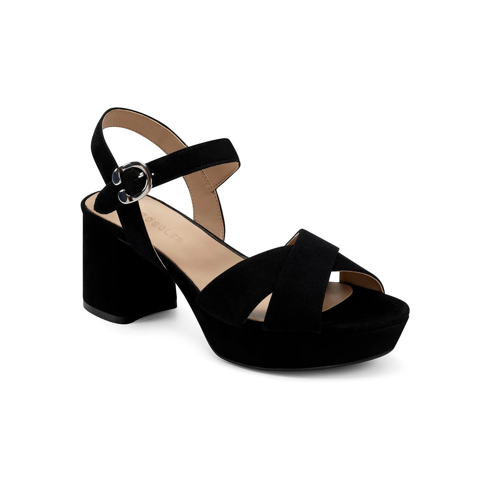 Aerosoles Cosmos Womens Leather Platform Sandals Product Image