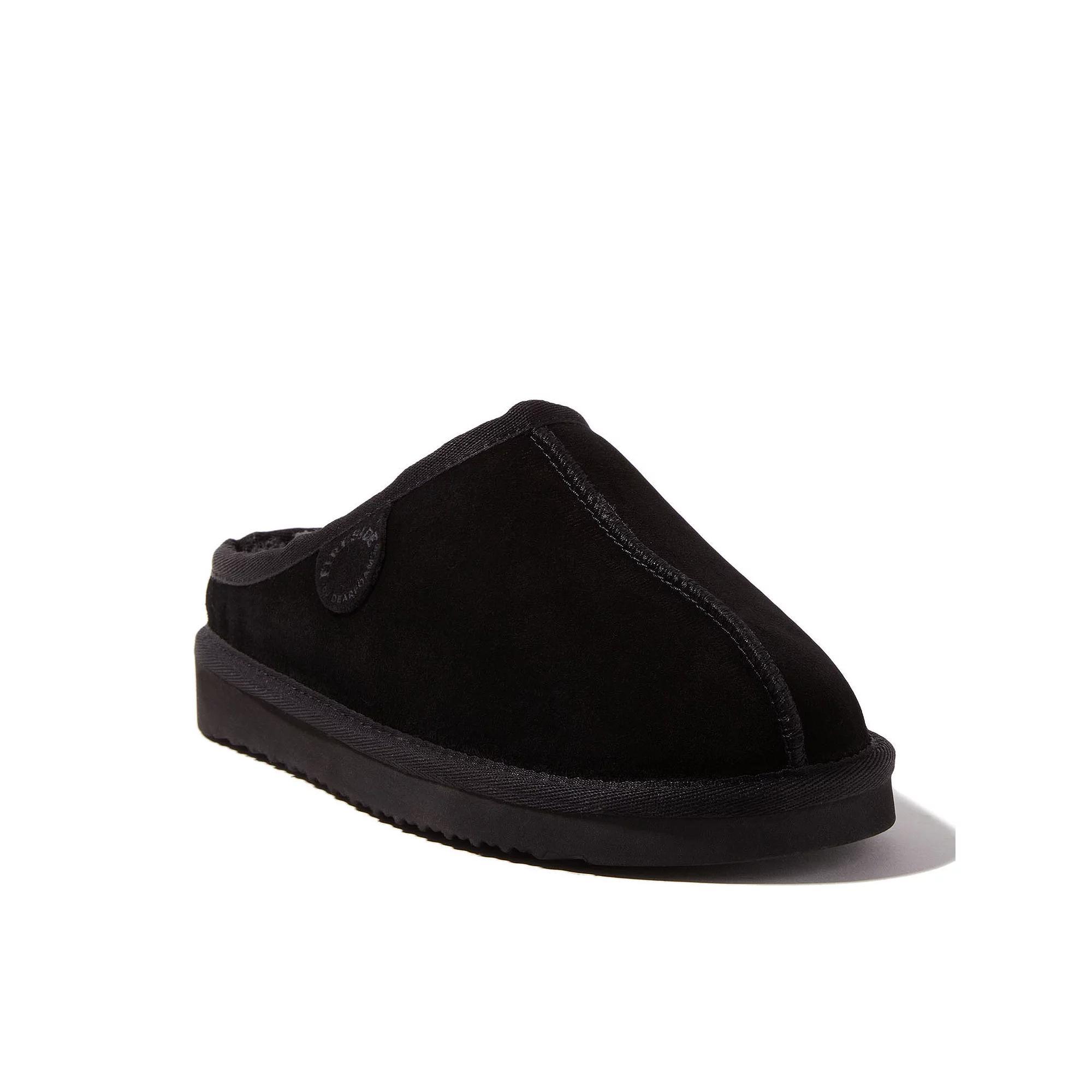 Women's Fireside By Dearfoams Greta Wool-Lined Clog Slippers, Size: 9, Black Product Image