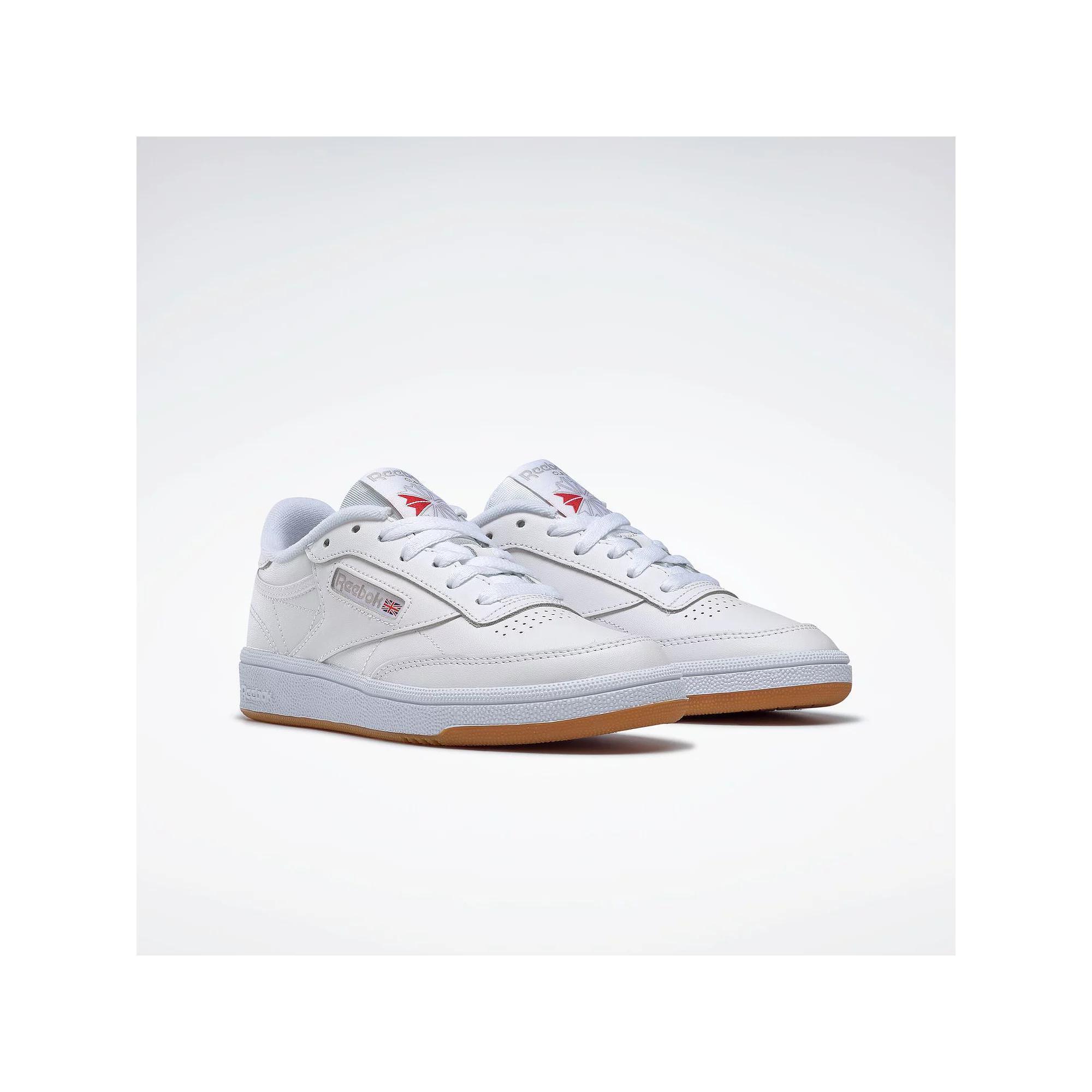 Womens Reebok Club C 85 Athletic Shoe - White / Gray / Gum Product Image