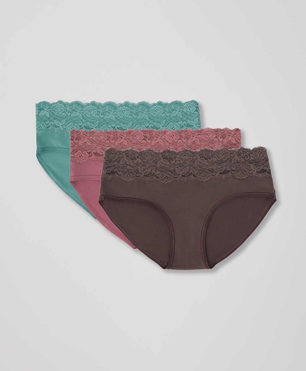 Womens Lace Waist Brief 3-Pack 3XL Product Image