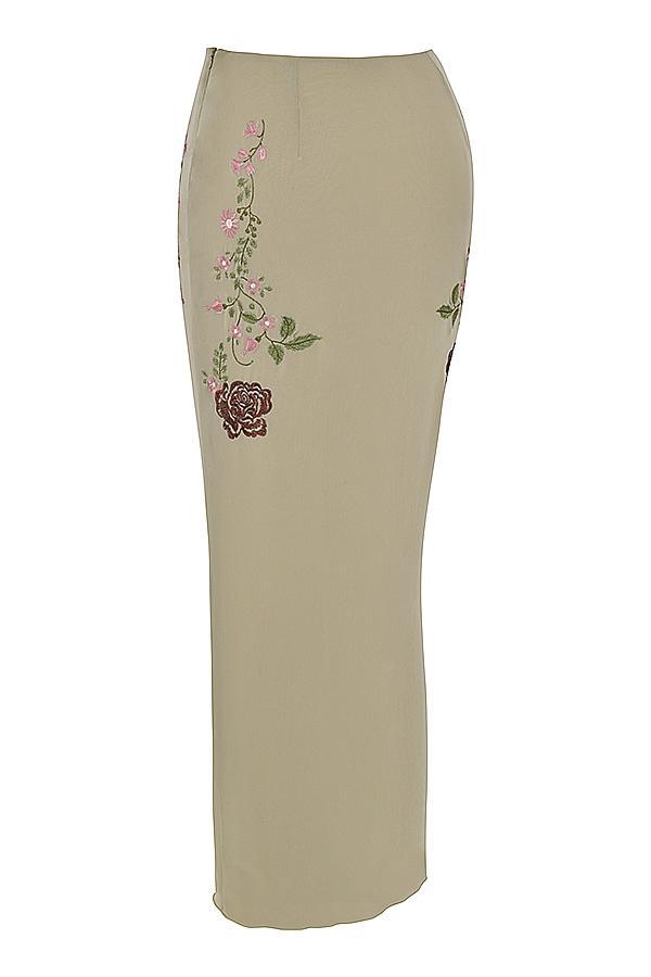 Lailah Artichoke Floral Maxi Skirt Product Image