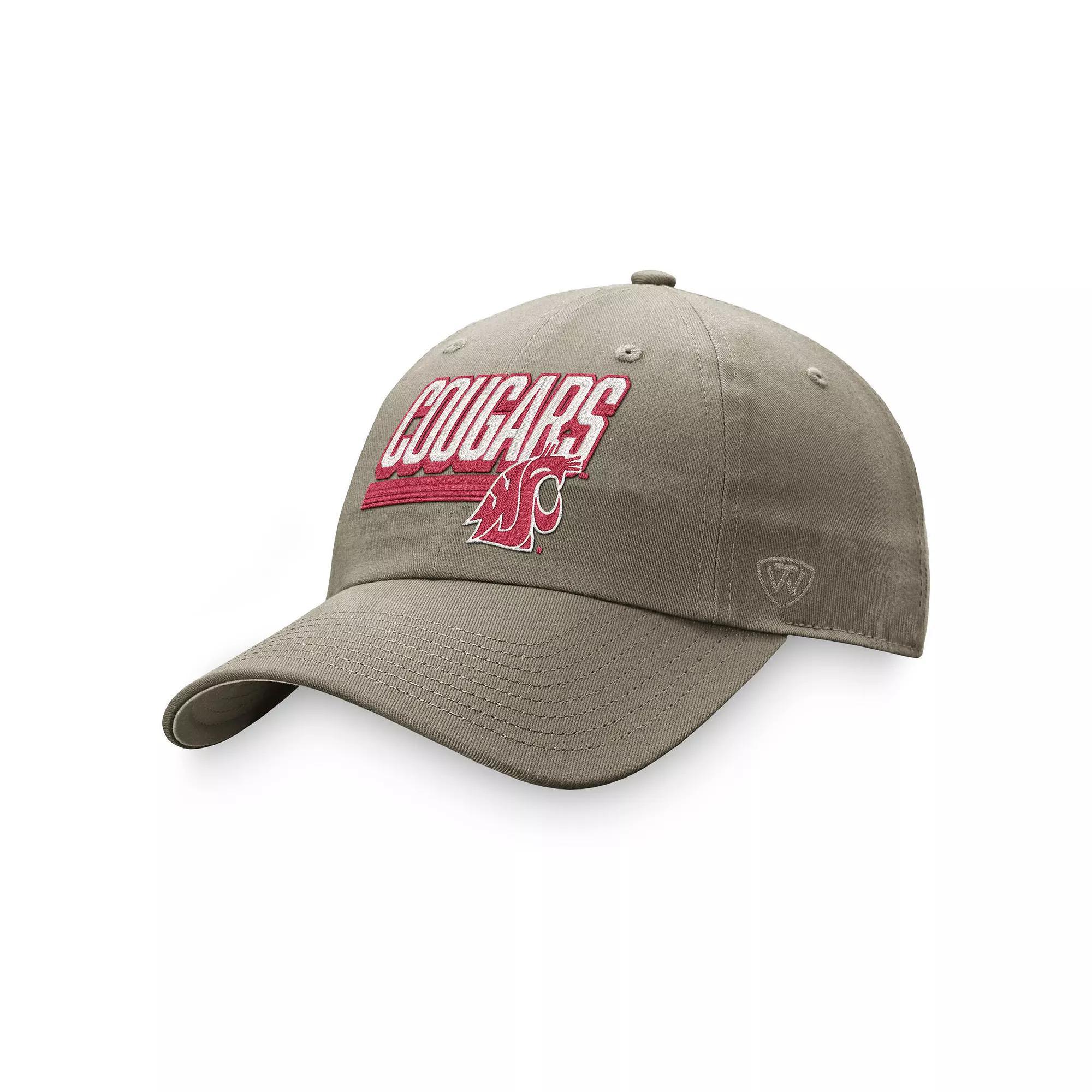 Mens Top of the World Khaki Washington State Cougars Slice Adjustable Hat Product Image