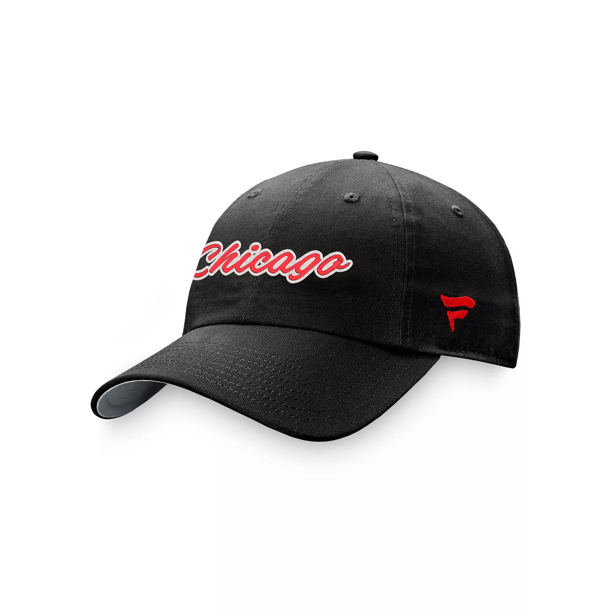 Women's Fanatics Branded Black  Chicago Blackhawks Breakaway Adjustable Hat Product Image