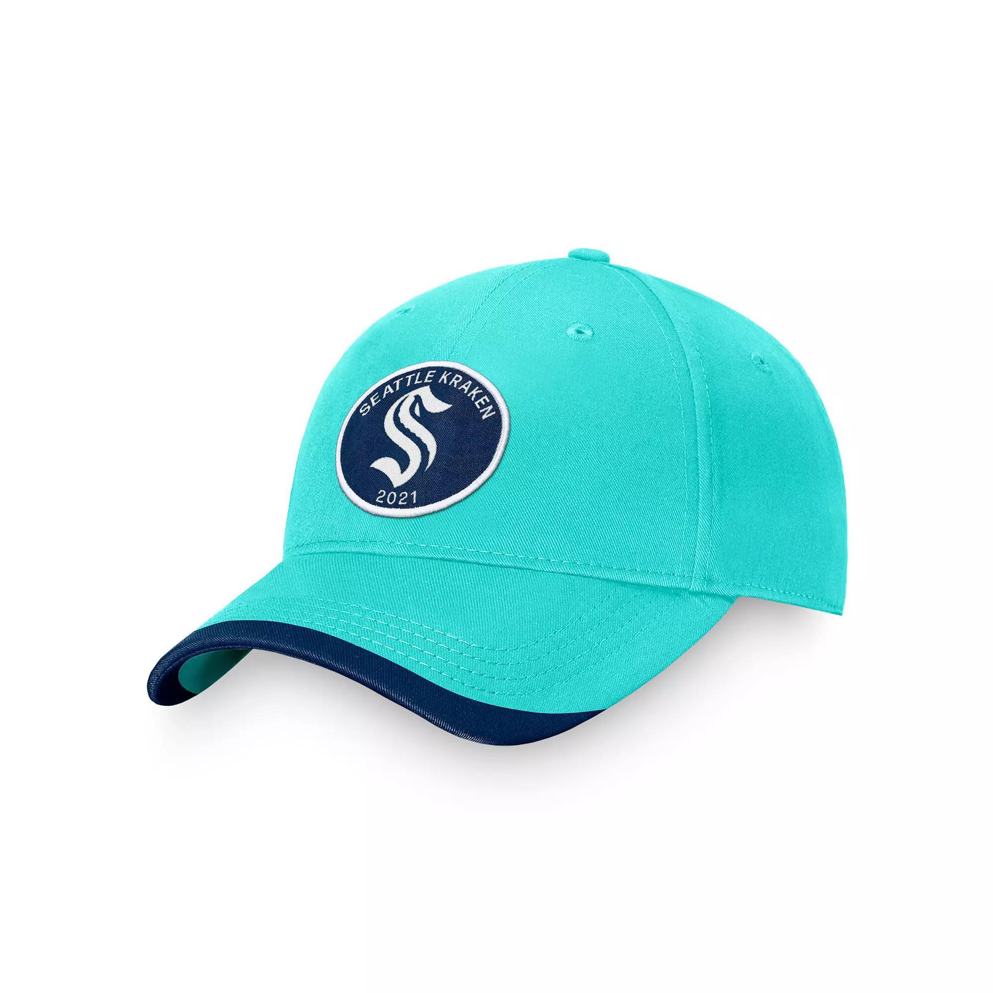 Men's Fanatics Branded Light Blue Seattle Kraken Fundamental Adjustable Hat, Krk Light Product Image