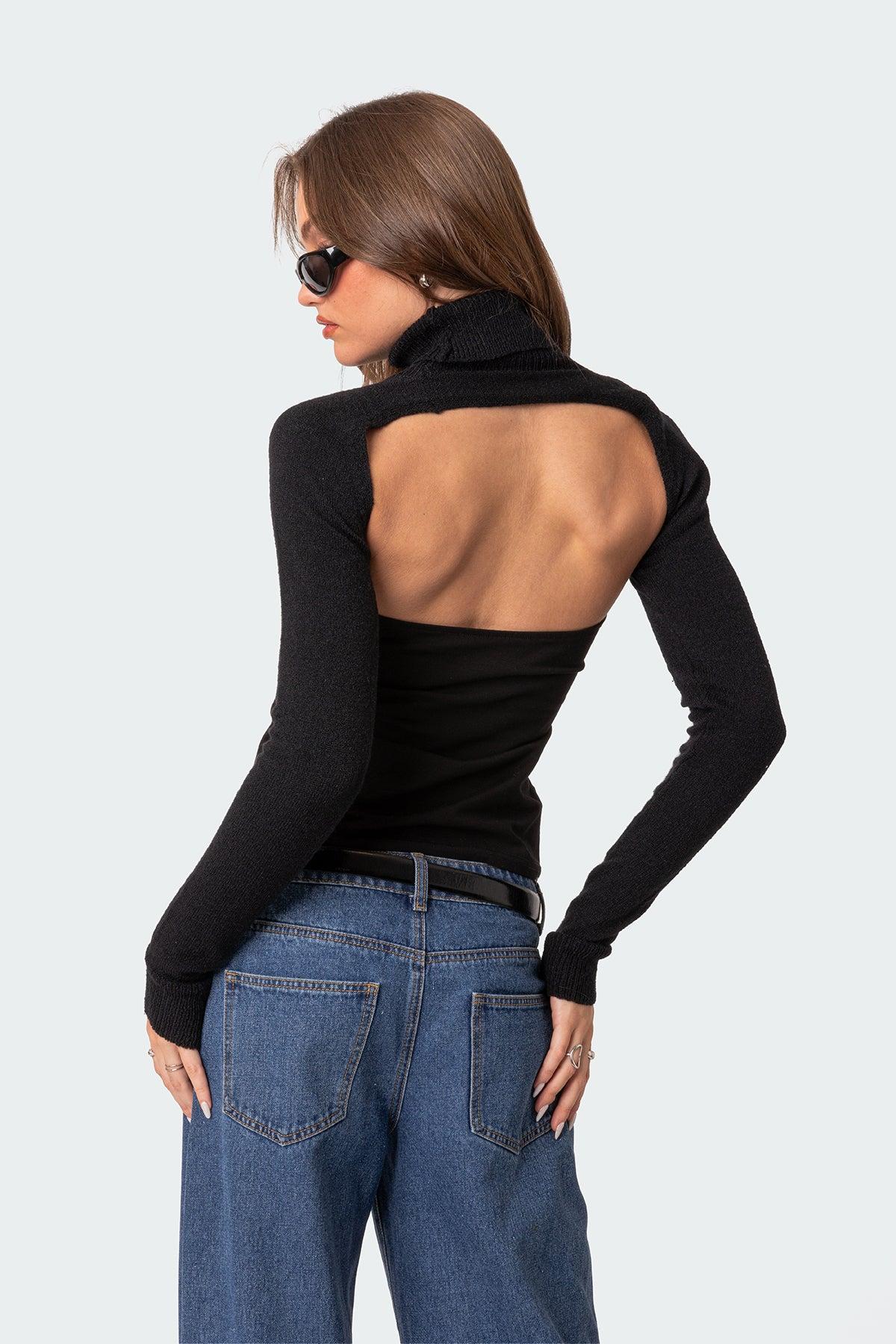 Turtle Neck Shrug Sweater Product Image