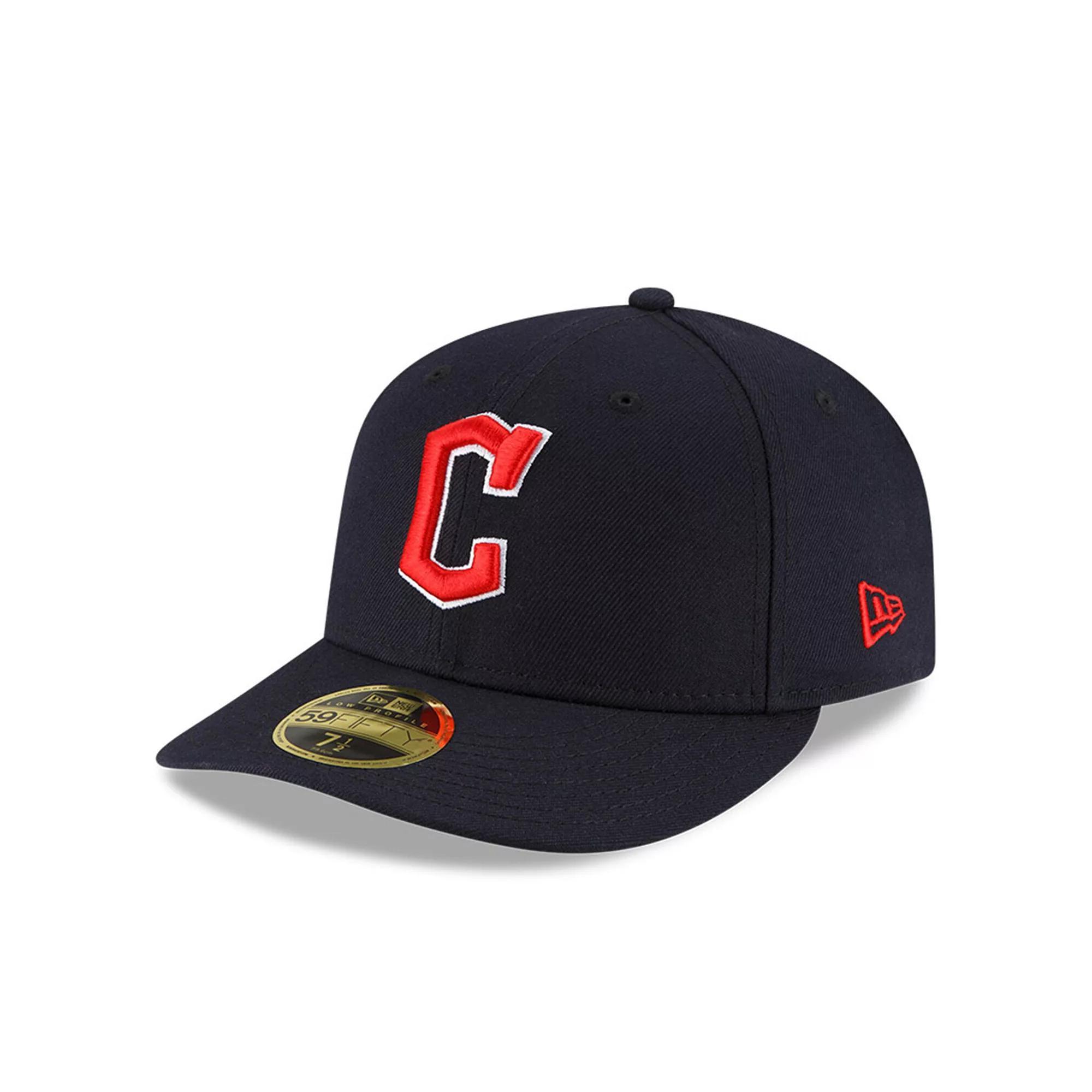 Men's New Era Navy/Red Cleveland Guardians Authentic Collection On-Field Home Low Profile 59FIFTY Fitted Hat, Size: 7 1/8, Grd Blue Product Image
