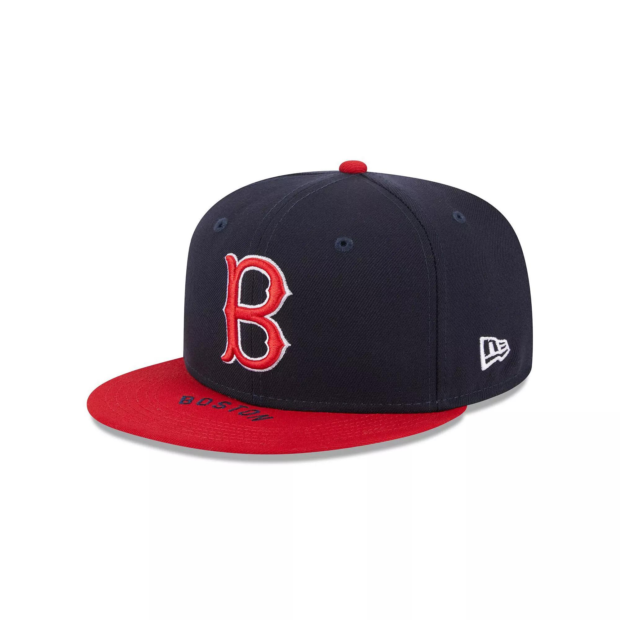 Men's New Era Navy/Red Boston Red Sox On Deck 59FIFTY Fitted Hat, Size: 7 5/8, Blue Product Image
