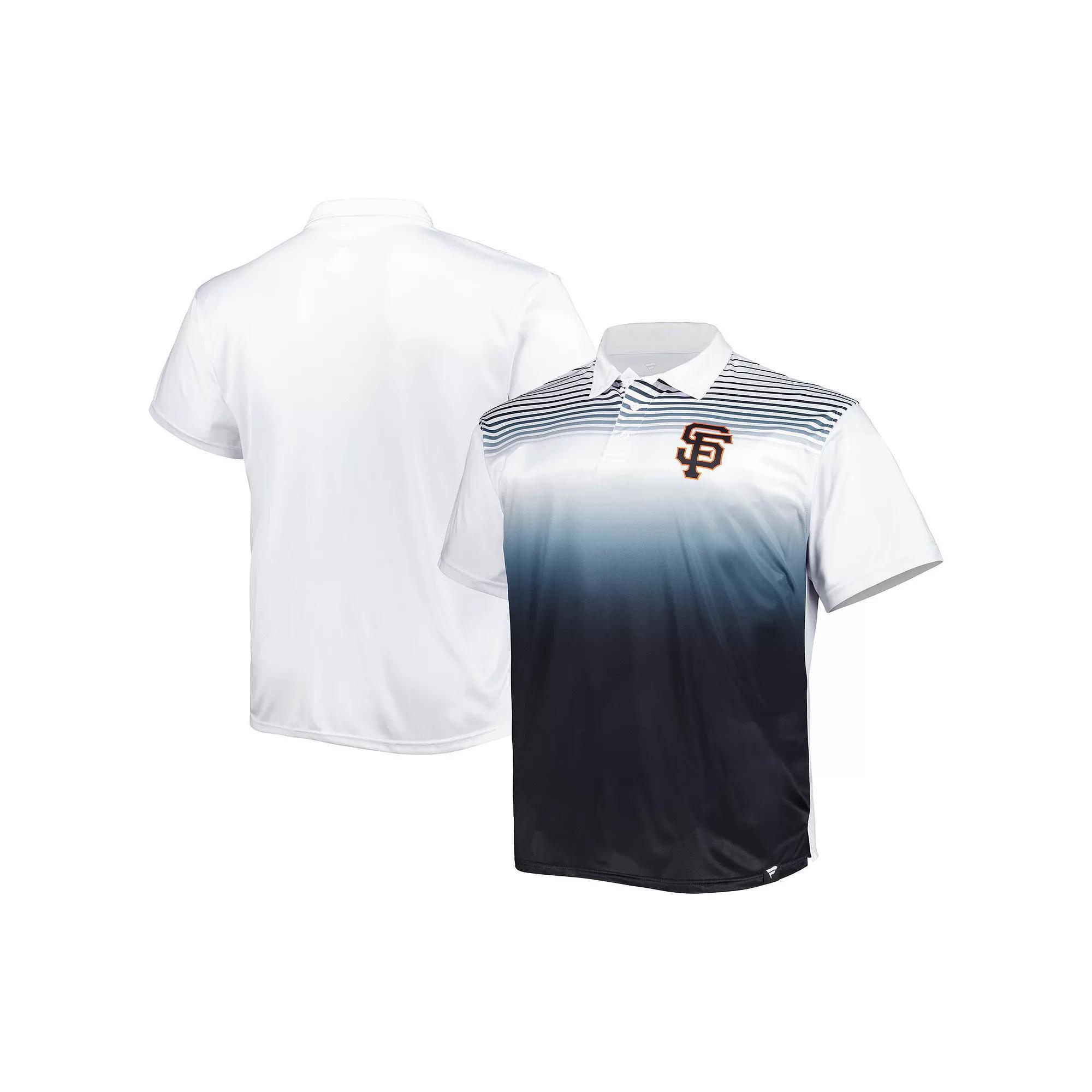 Men's White/Black San Francisco Giants Big & Tall Sublimated Polo, Size: 3XLT Product Image