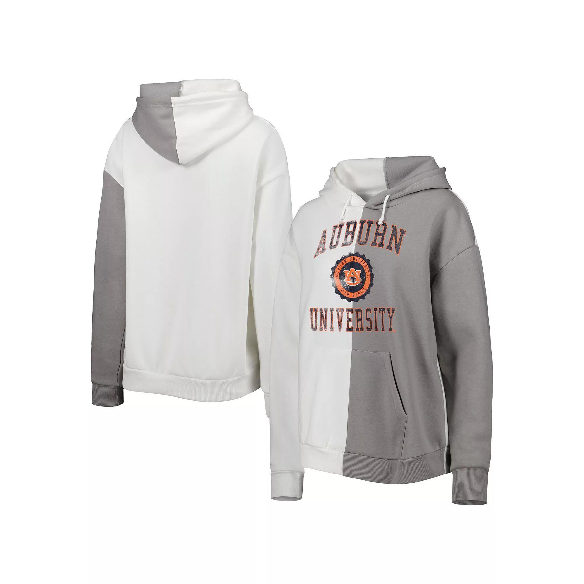 Women's Gameday Couture Gray/White Auburn Tigers Split Pullover Hoodie, Size: Small Product Image