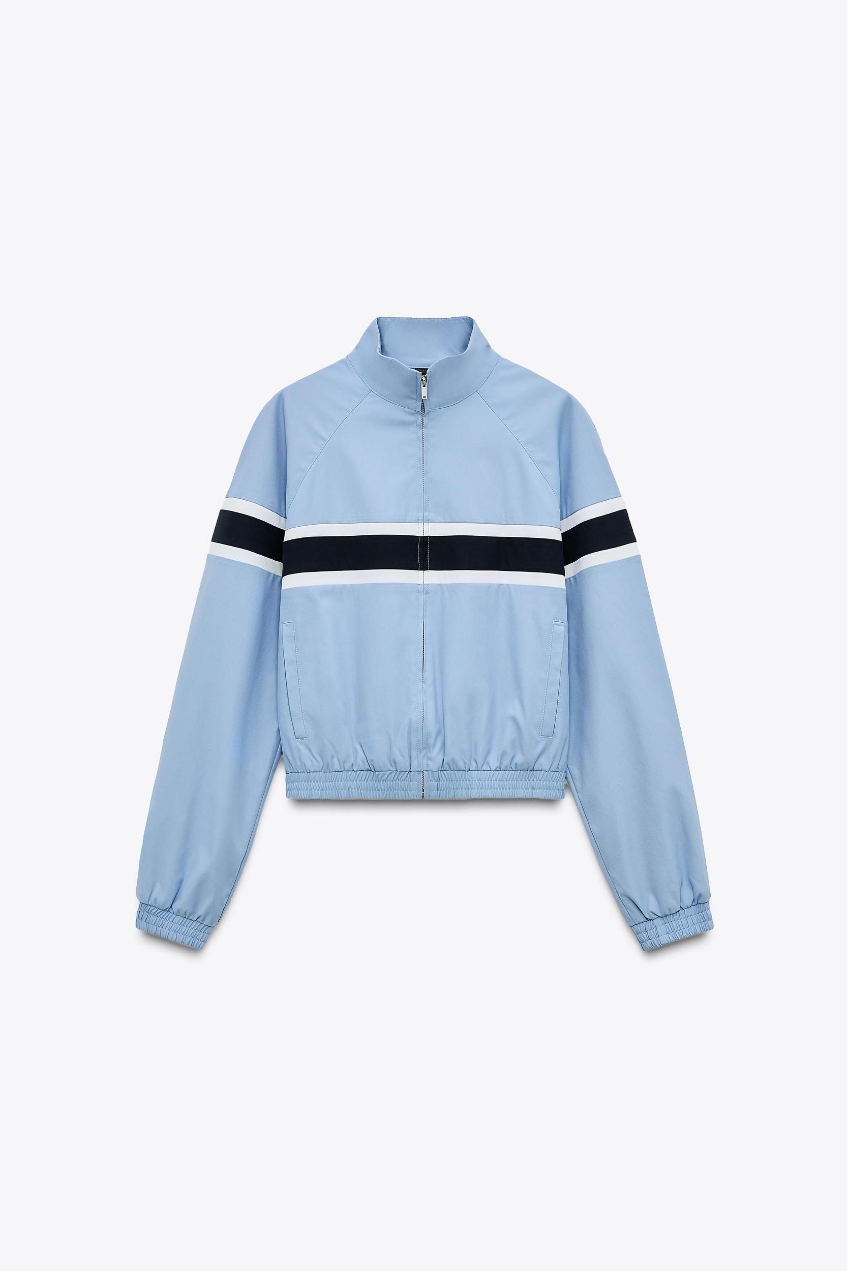 JACKET WITH CONTRASTING STRIPES Product Image
