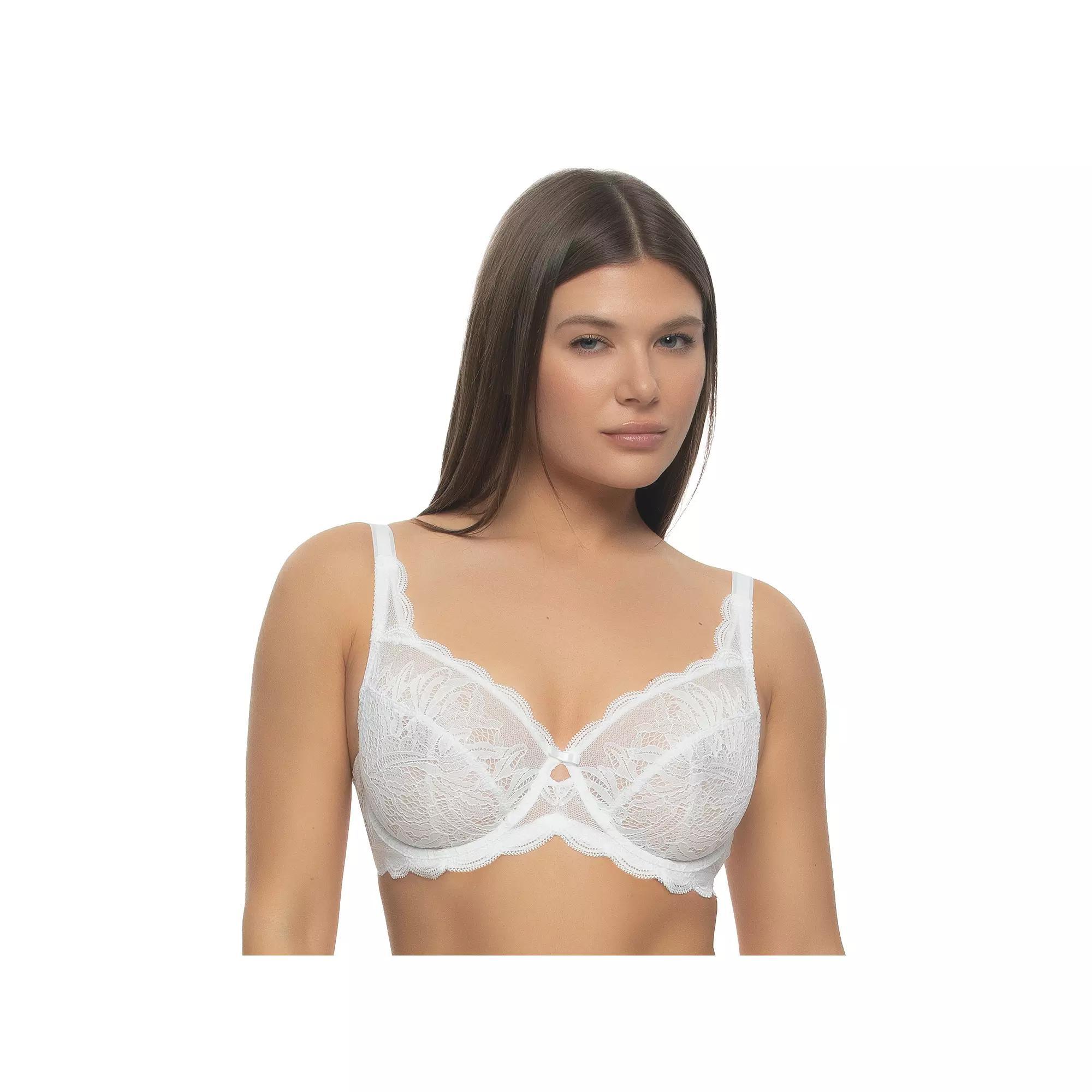 Women's Paramour by Felina Peridot Lace Bra 115073, Size: 42 D, White Product Image