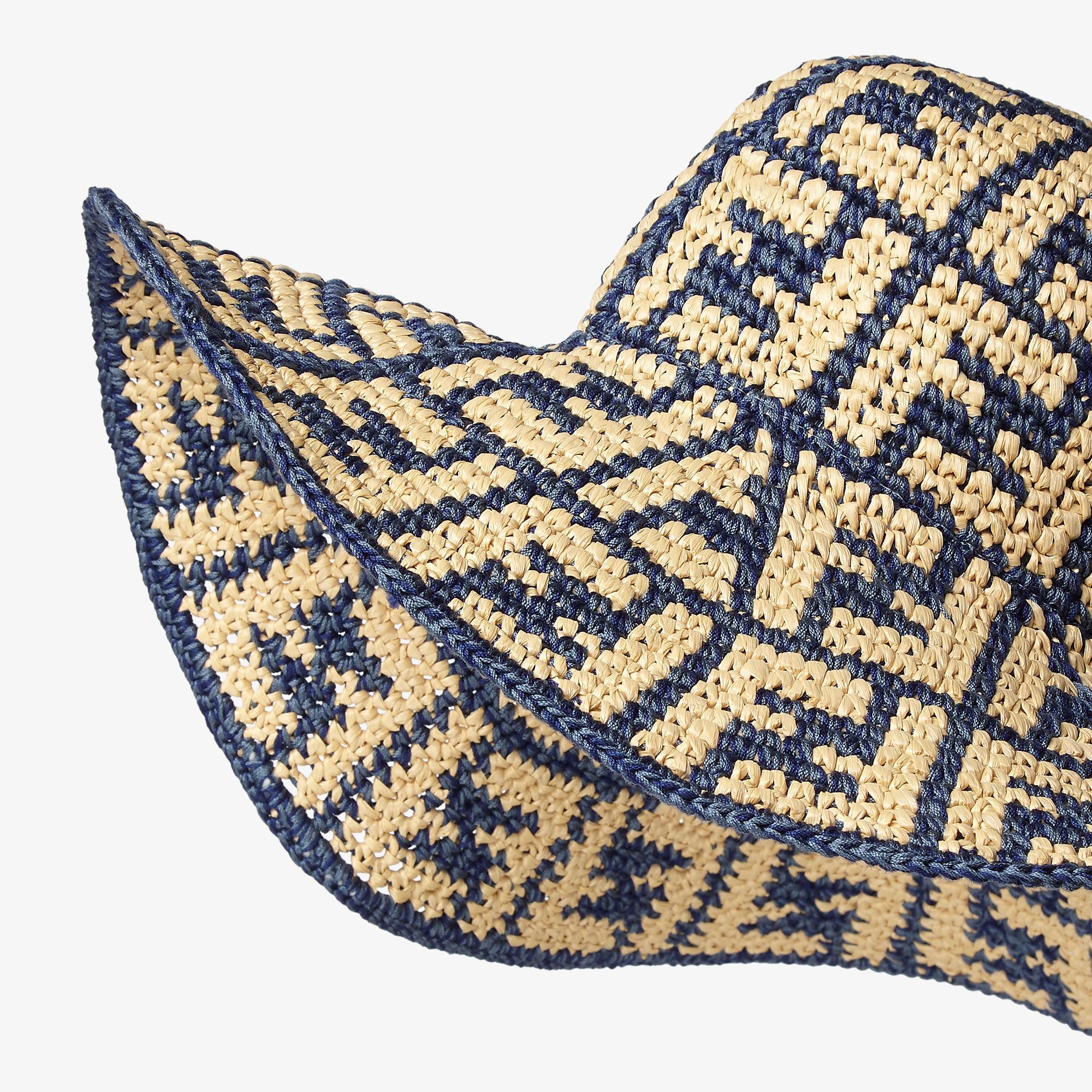 HatBlue viscose and cotton hat Product Image