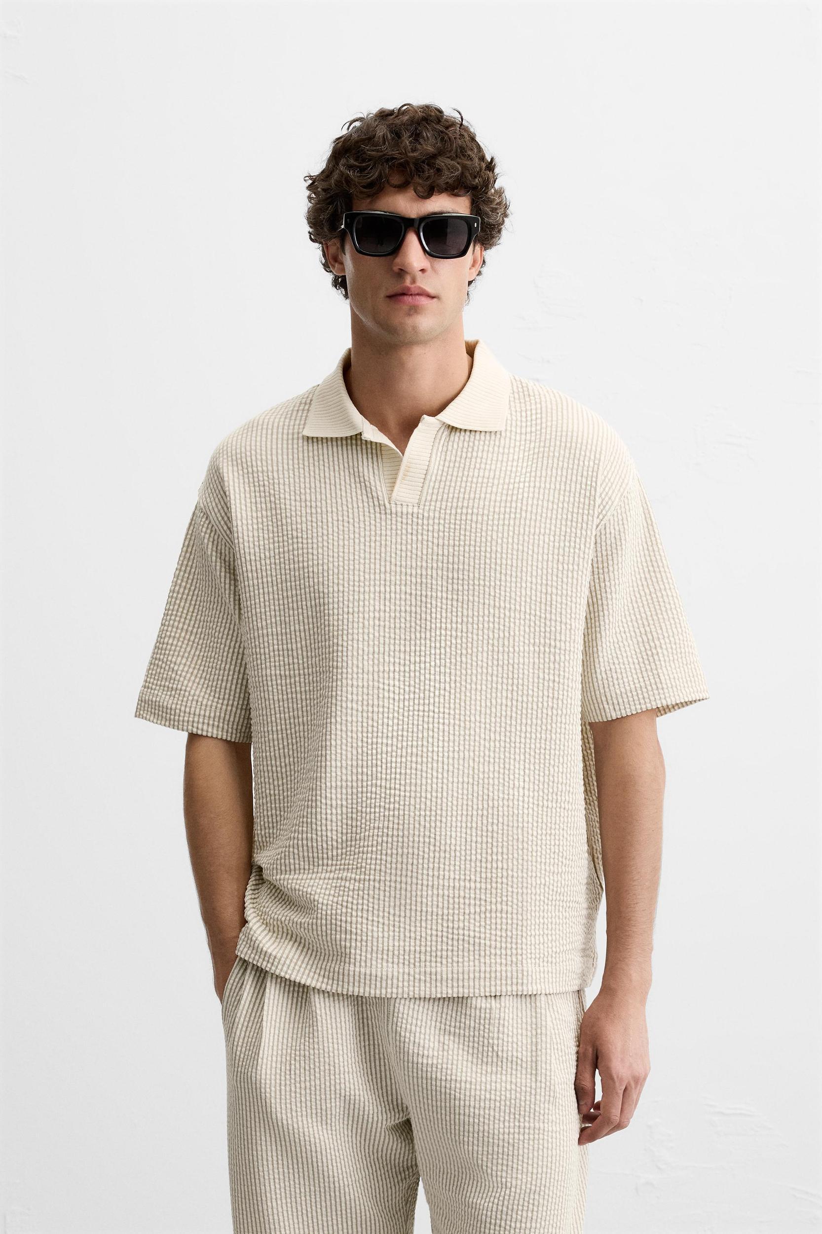 SEERSUCKER JACQUARD POLO Product Image