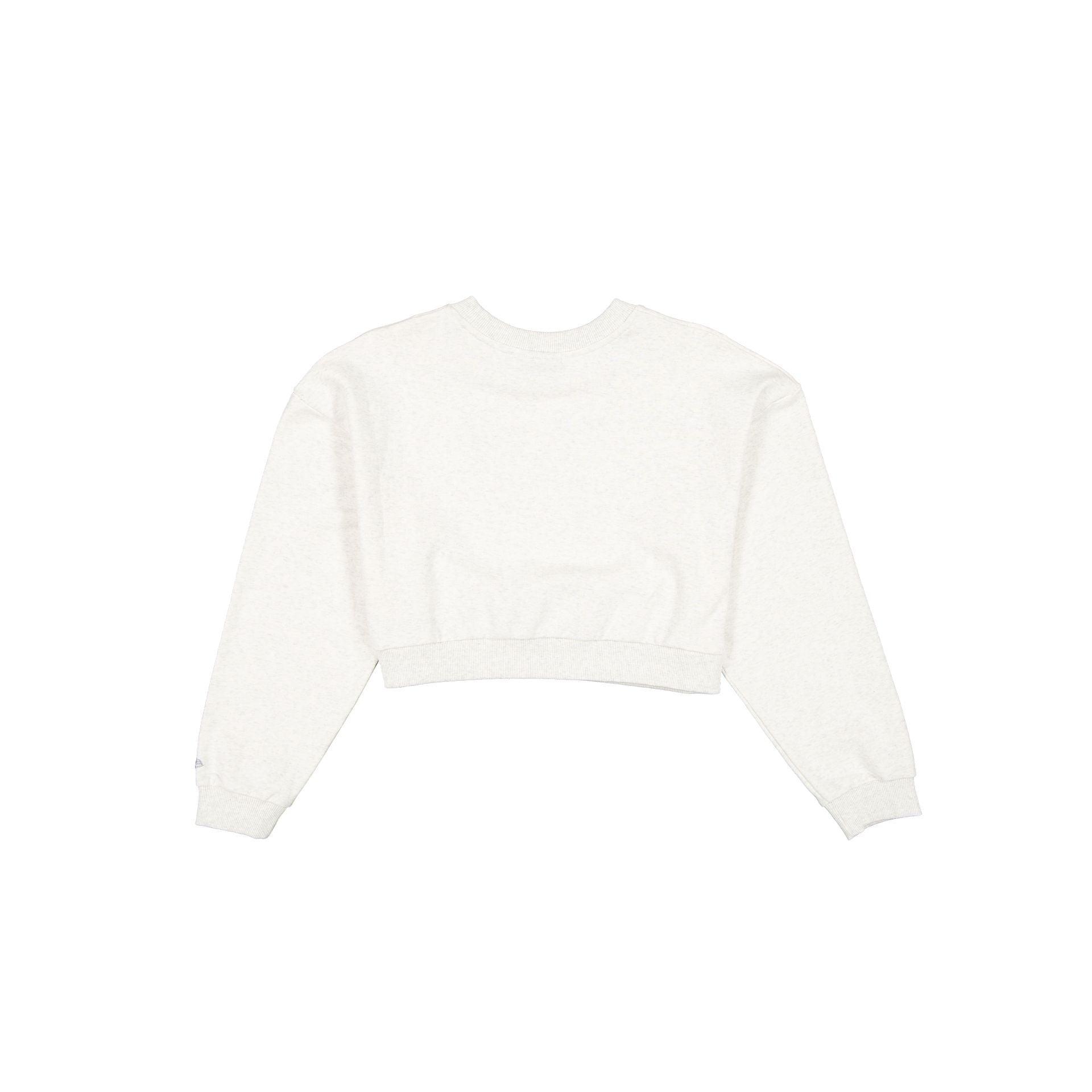 Los Angeles Dodgers Women's Cropped Heather Gray Crewneck Female Product Image