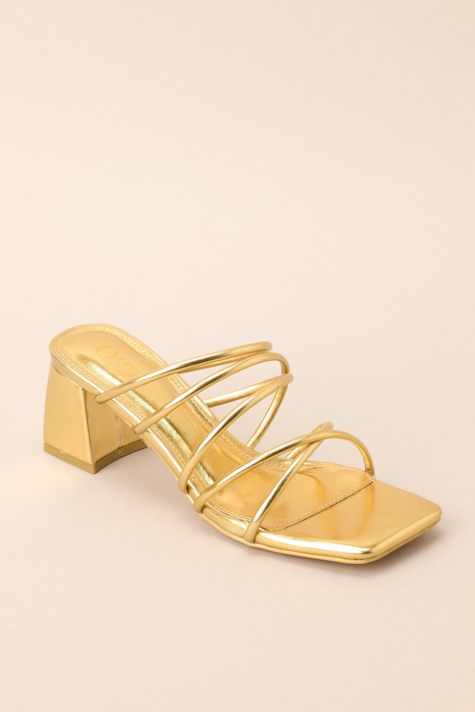 Time To Move On Gold Heels Product Image