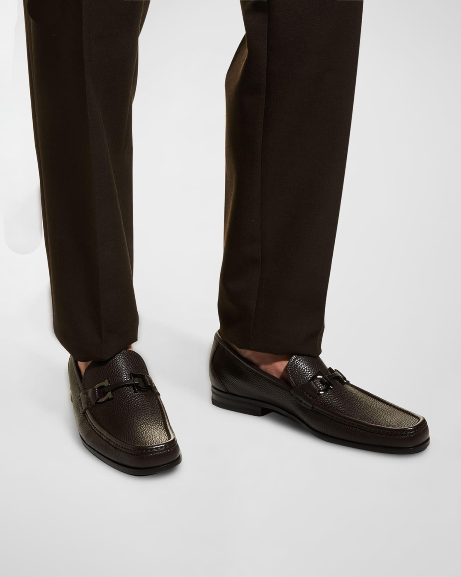 Men's Grandioso Grained Calfskin Gancini Loafer Product Image