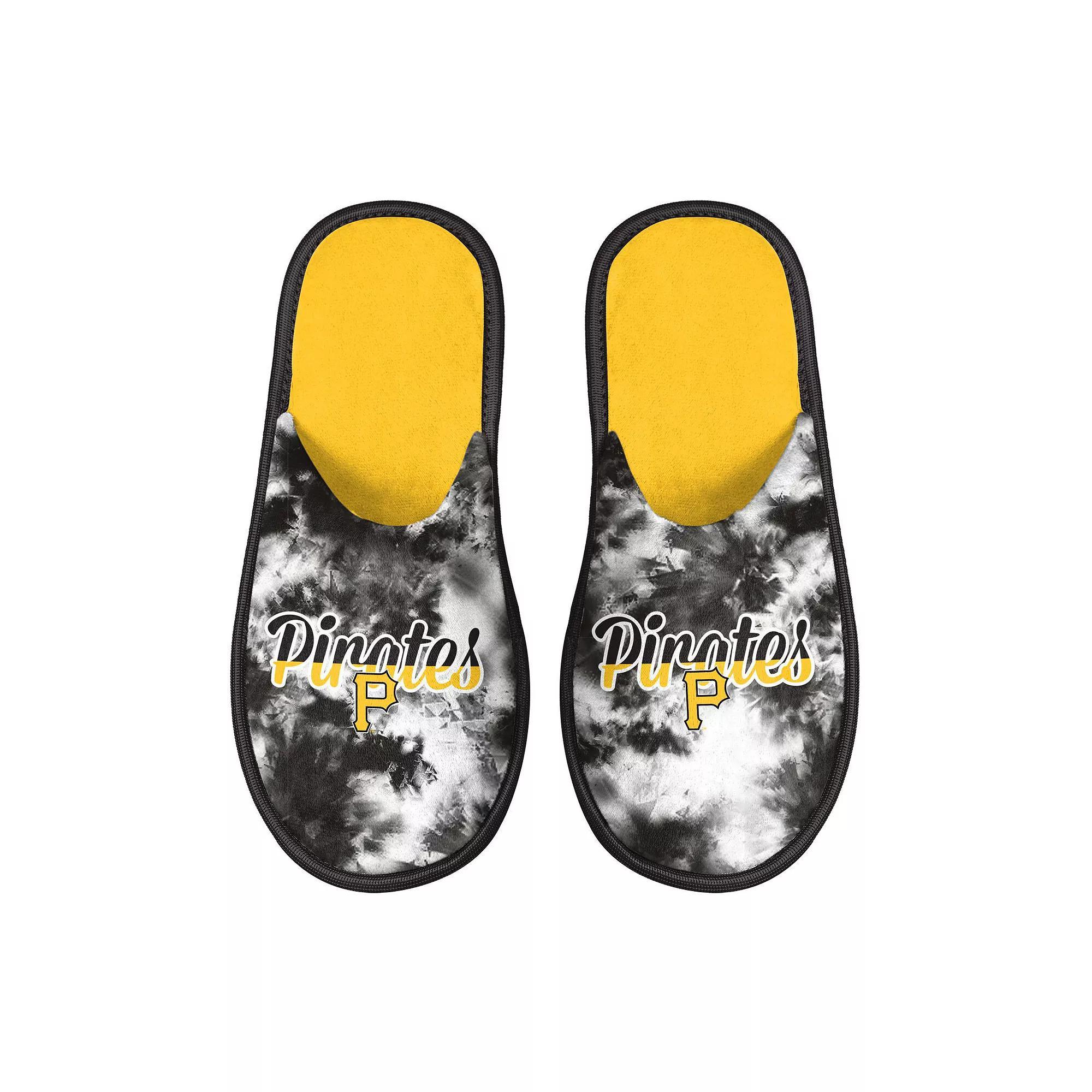 Women's FOCO Pittsburgh Pirates Team Scuff Slide Slippers, Size: Large, Black Product Image