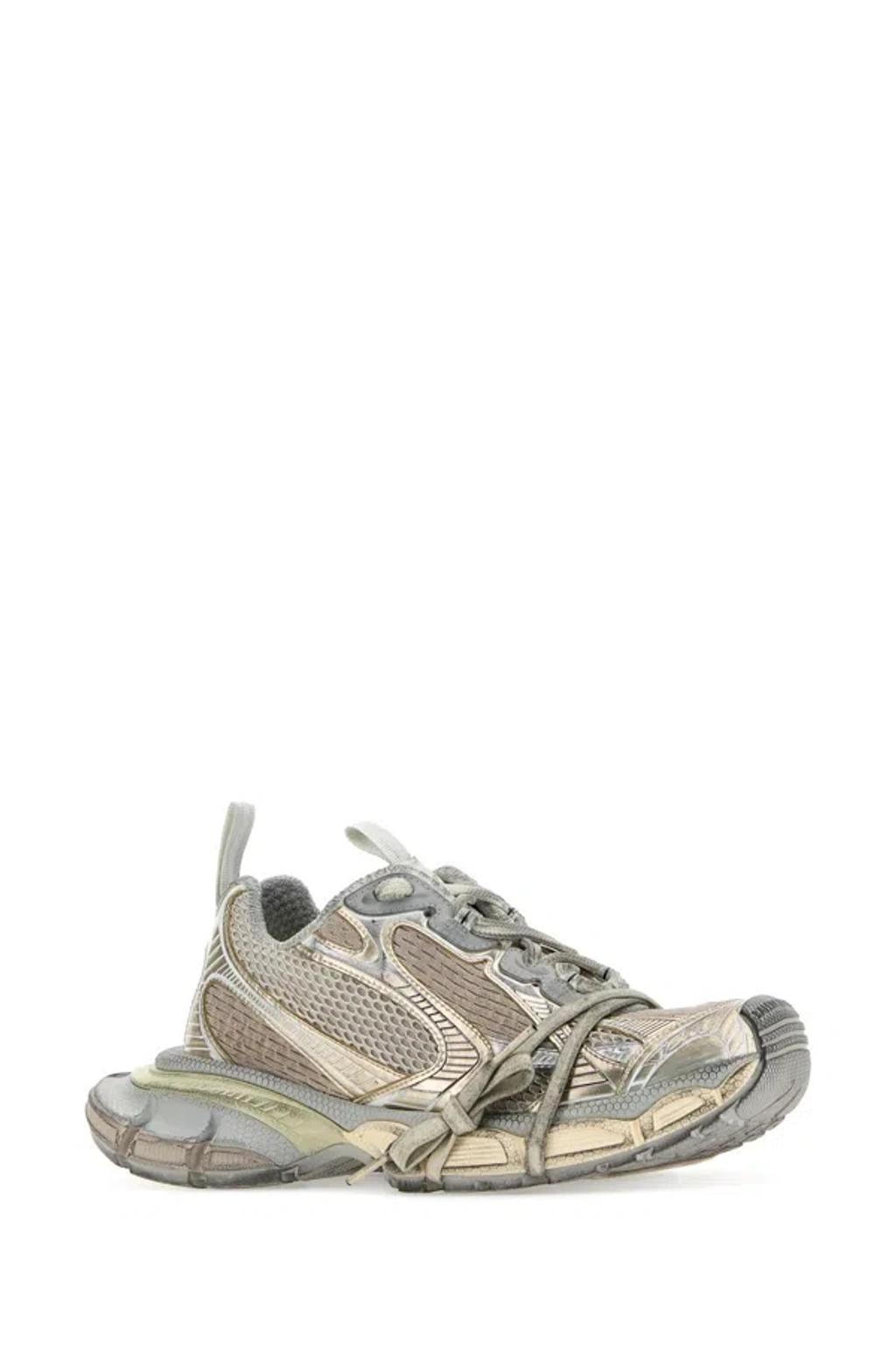 BALENCIAGA Mens Cream Comb 3xl Logo-embossed Mesh Low-top Trainers Product Image