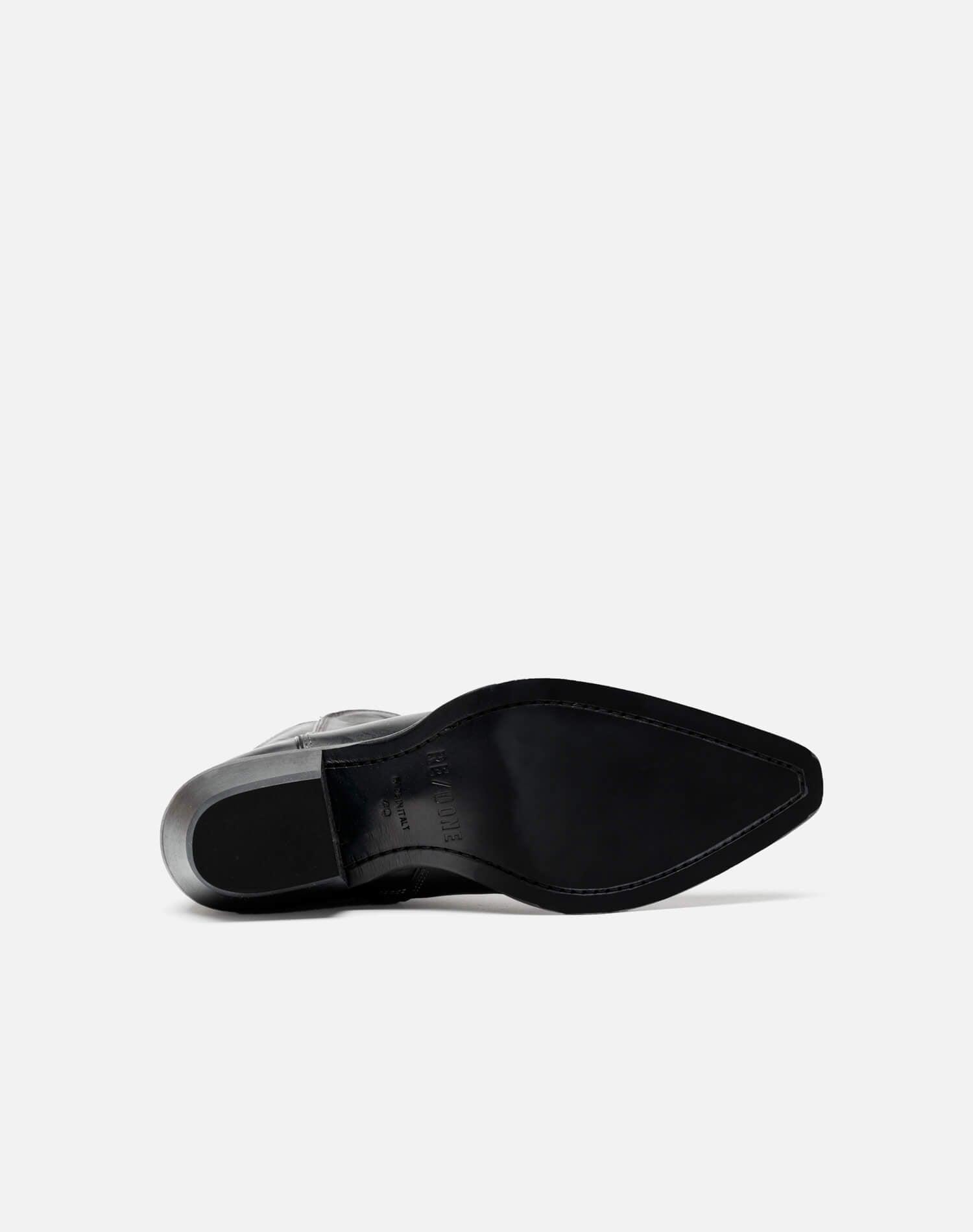 Western Boot - Black Leather Product Image