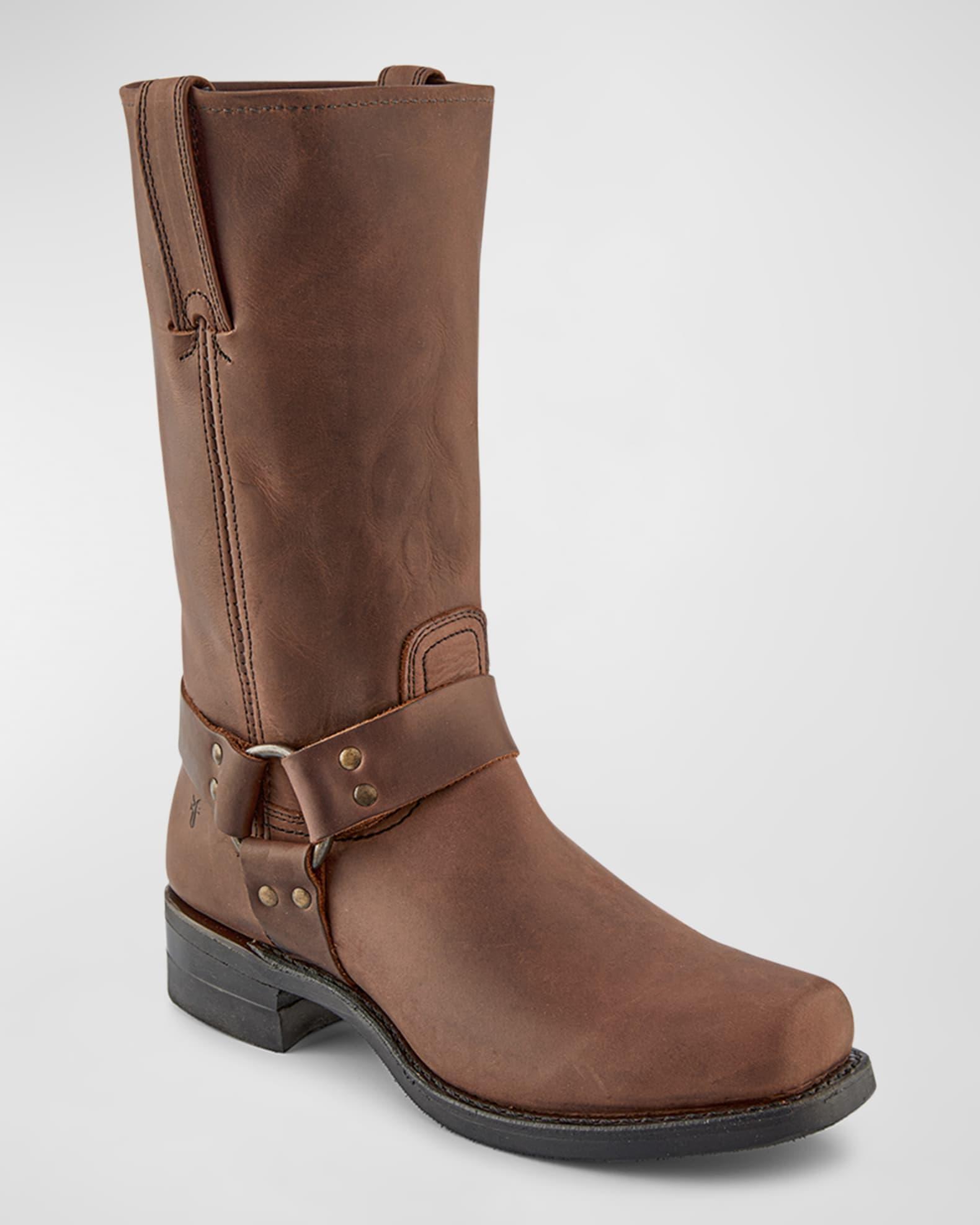 Men's Leather Harness Boots Product Image