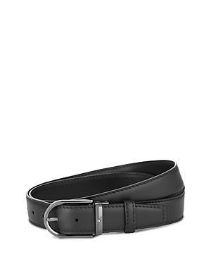 Mens Round Buckle Leather Belt Product Image