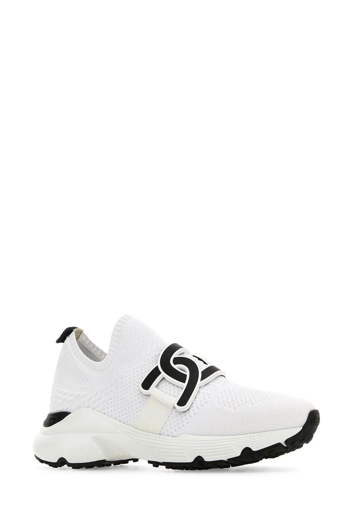 TOD'S Breathable Mesh Kate Slip-ons With Pull Tab In White Product Image