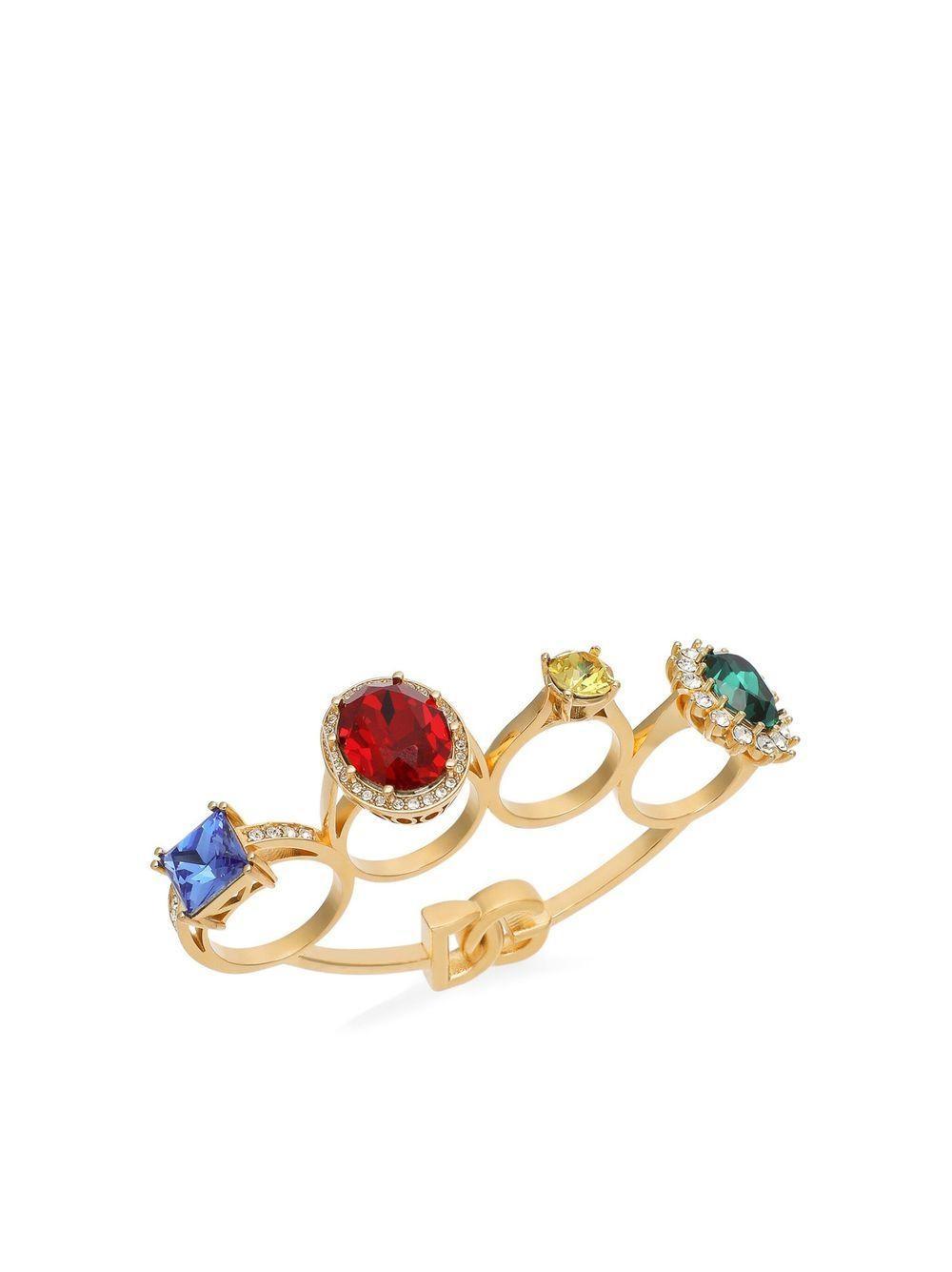 Knucklebuster rhinestone-embellished ring Product Image