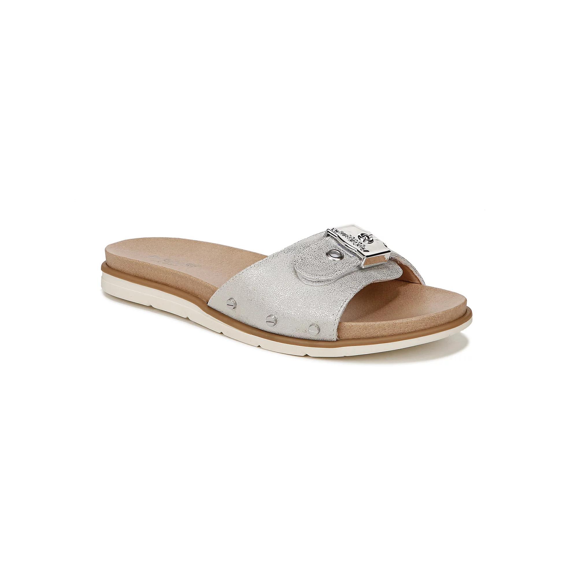 Dr. Scholl's Nice Iconic Women's Slide Sandals, Size: 9, Silver Product Image