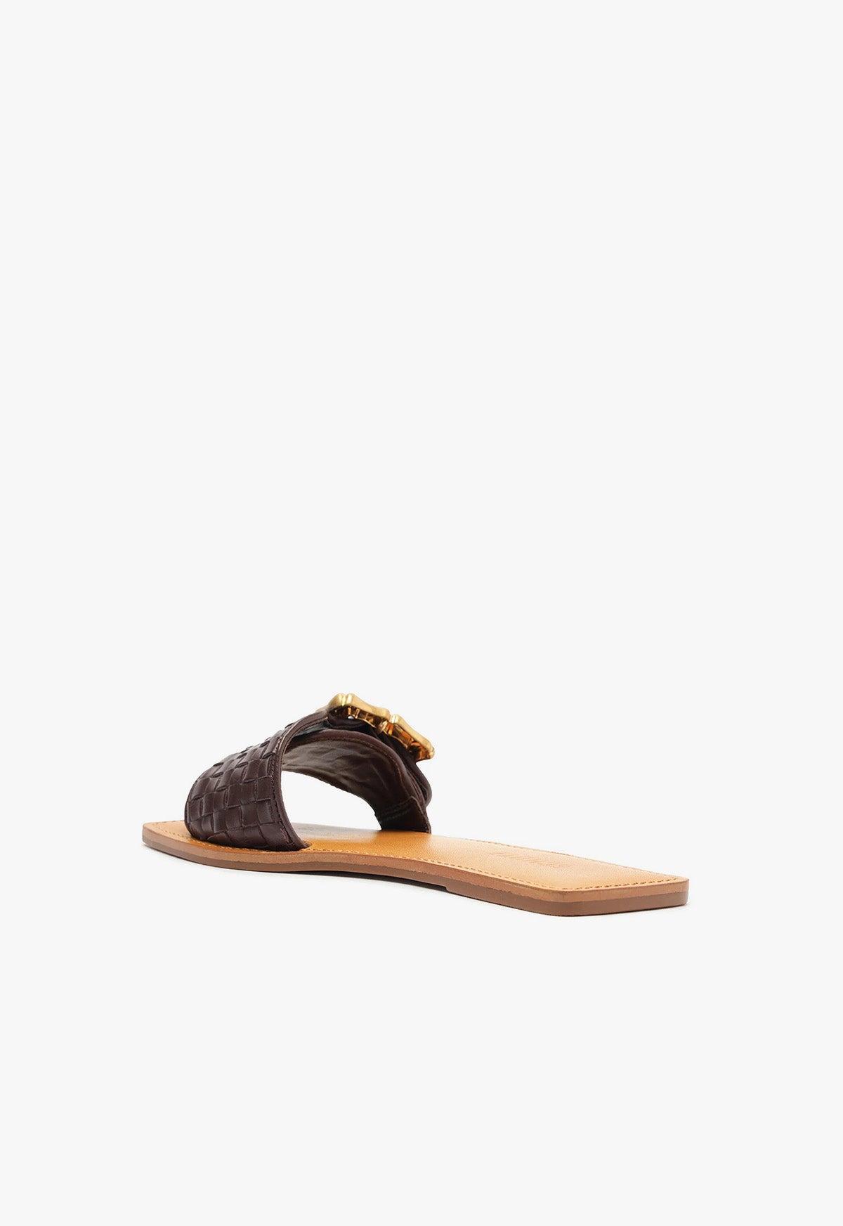 Enola Woven Leather Sandal Product Image