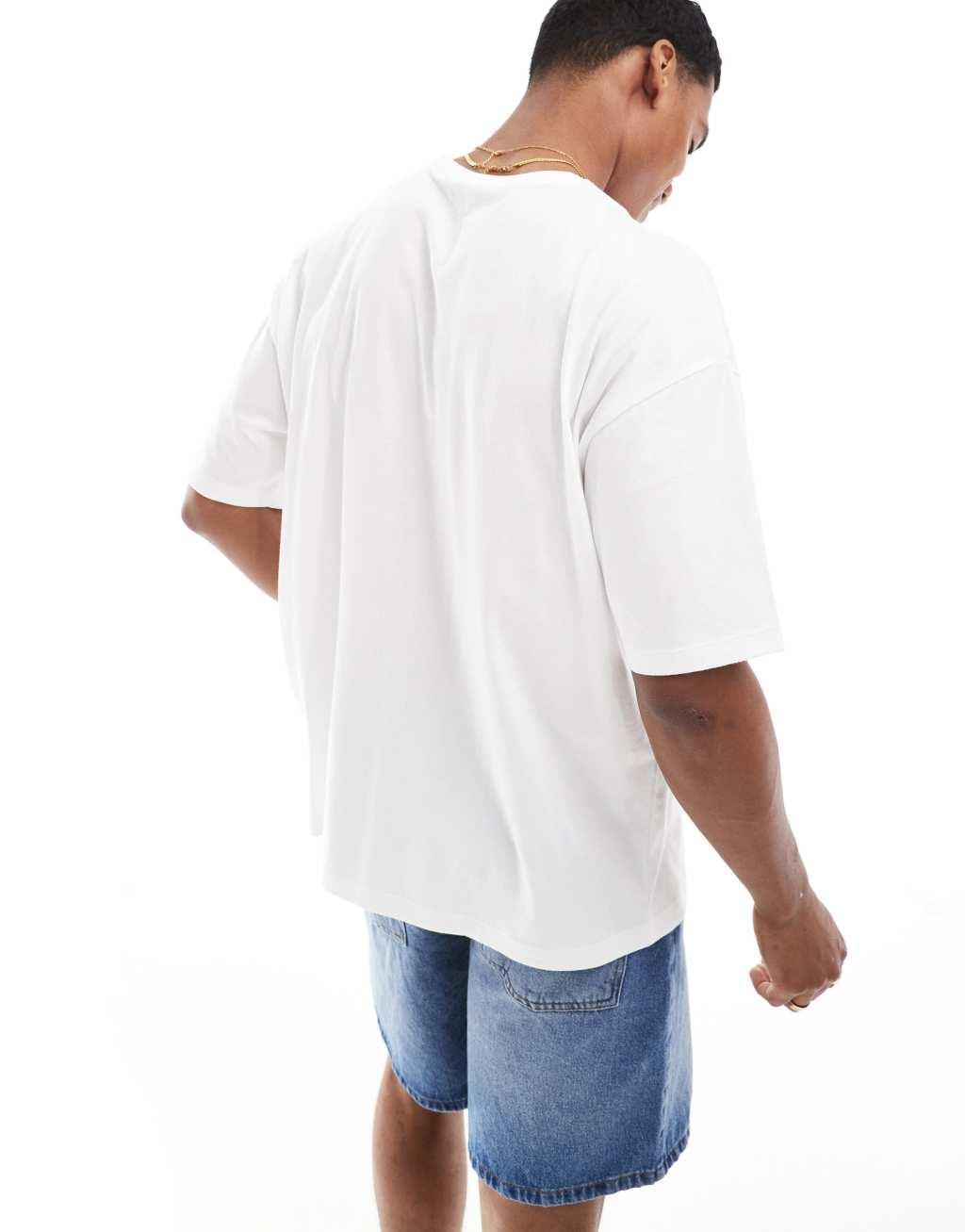 ASOS DESIGN oversized T-shirt in white with England chest print Product Image