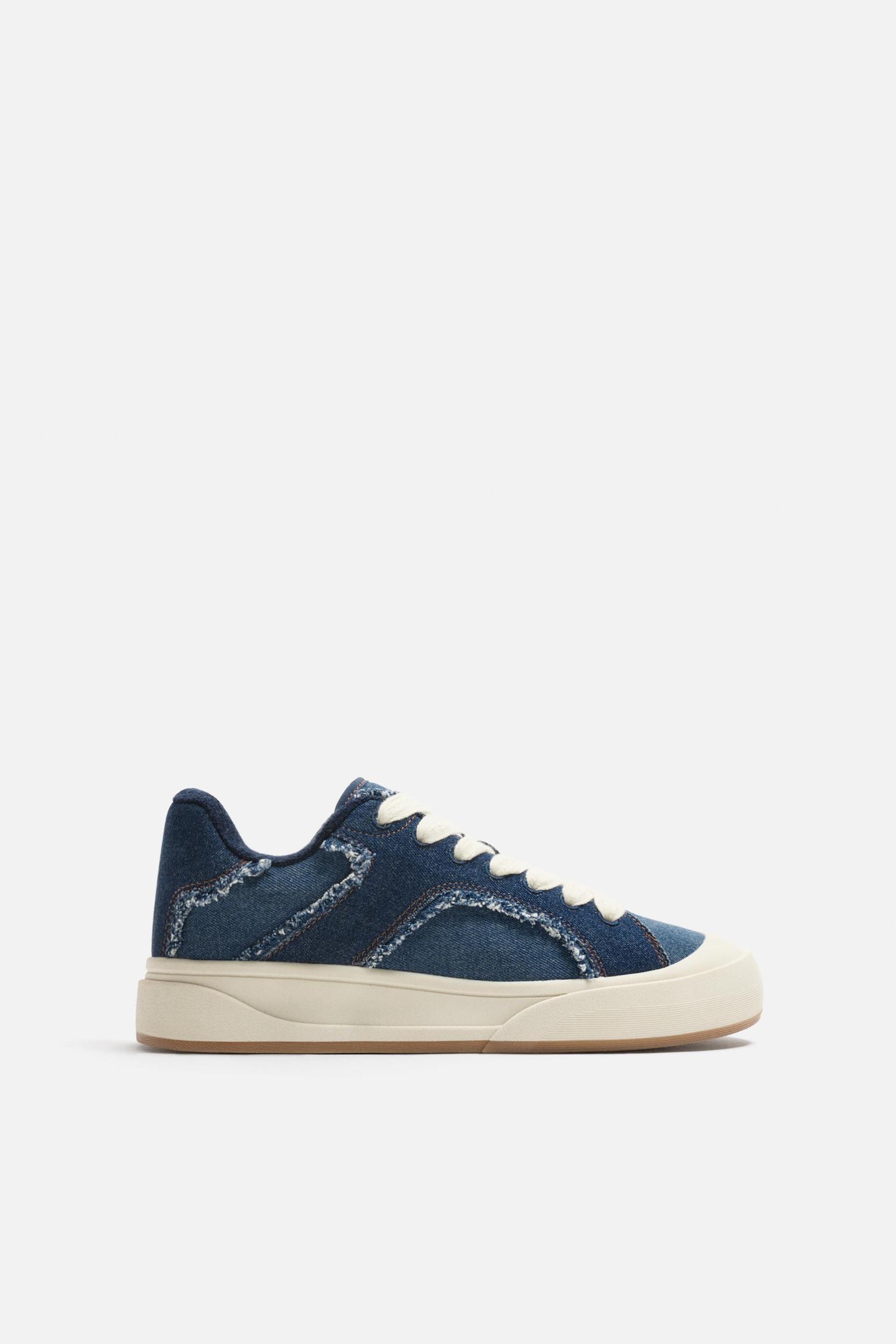 DENIM SKATE SNEAKERS Product Image