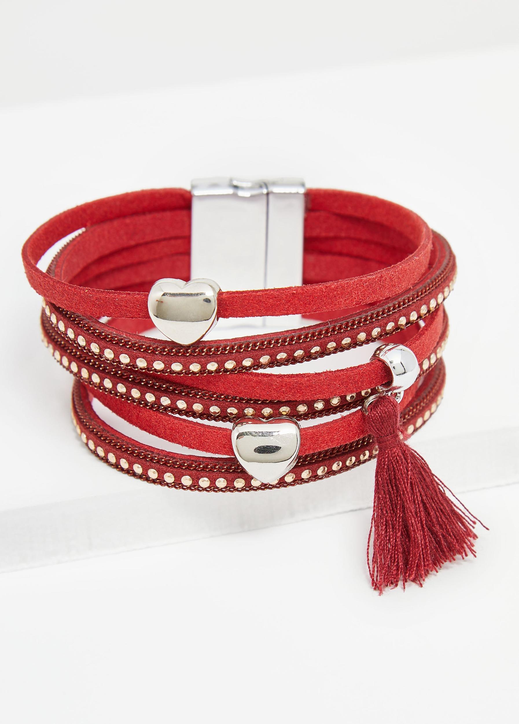 Studded Faux Suede Bracelet Product Image